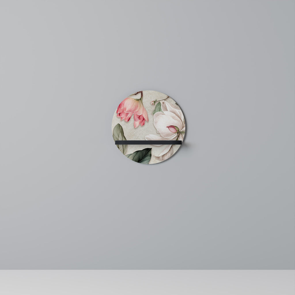 FLORAL GRACE Rundes Kunstregal in Schwarz