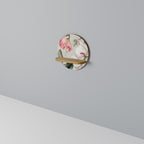 FLORAL GRACE Rundes Kunstregal in Eiche-Optik