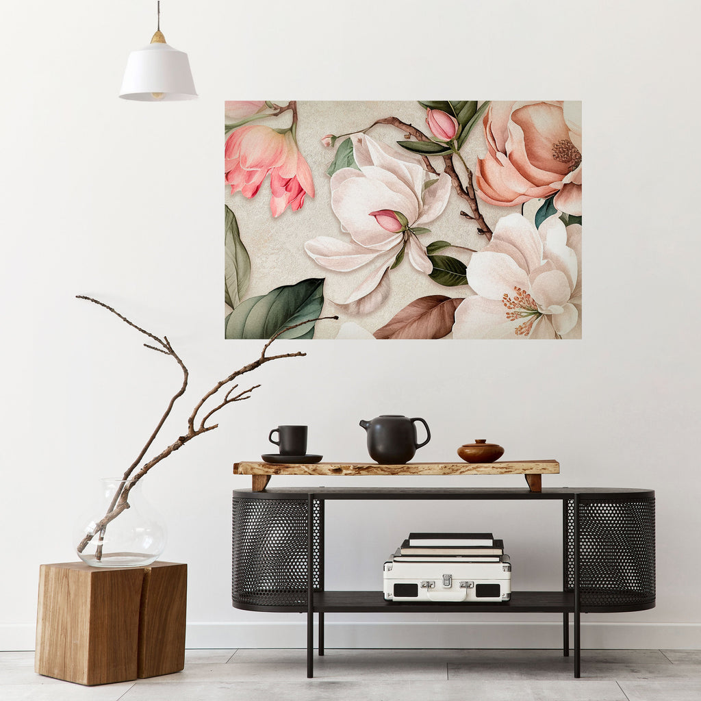 FLORAL GRACE Horizontales Poster zum Abziehen und Aufkleben