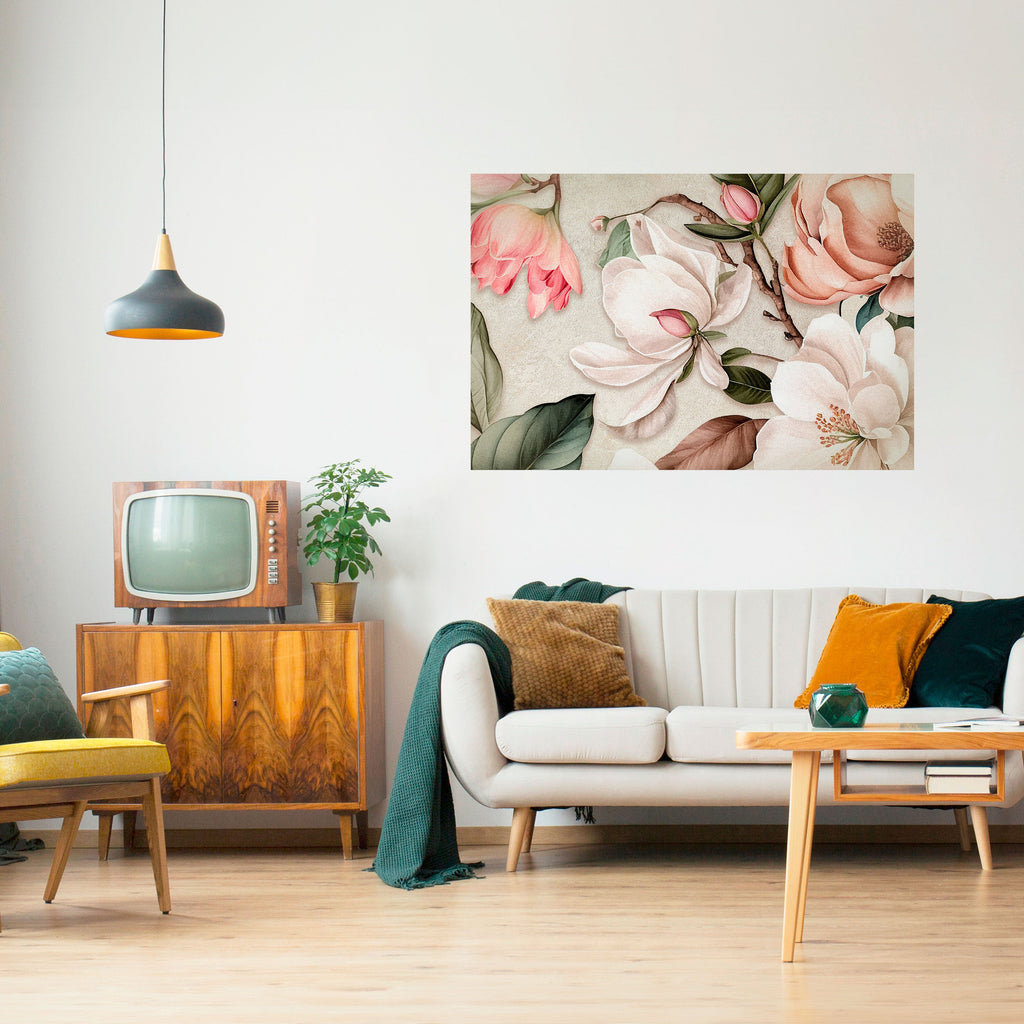 FLORAL GRACE Horizontales Poster zum Abziehen und Aufkleben