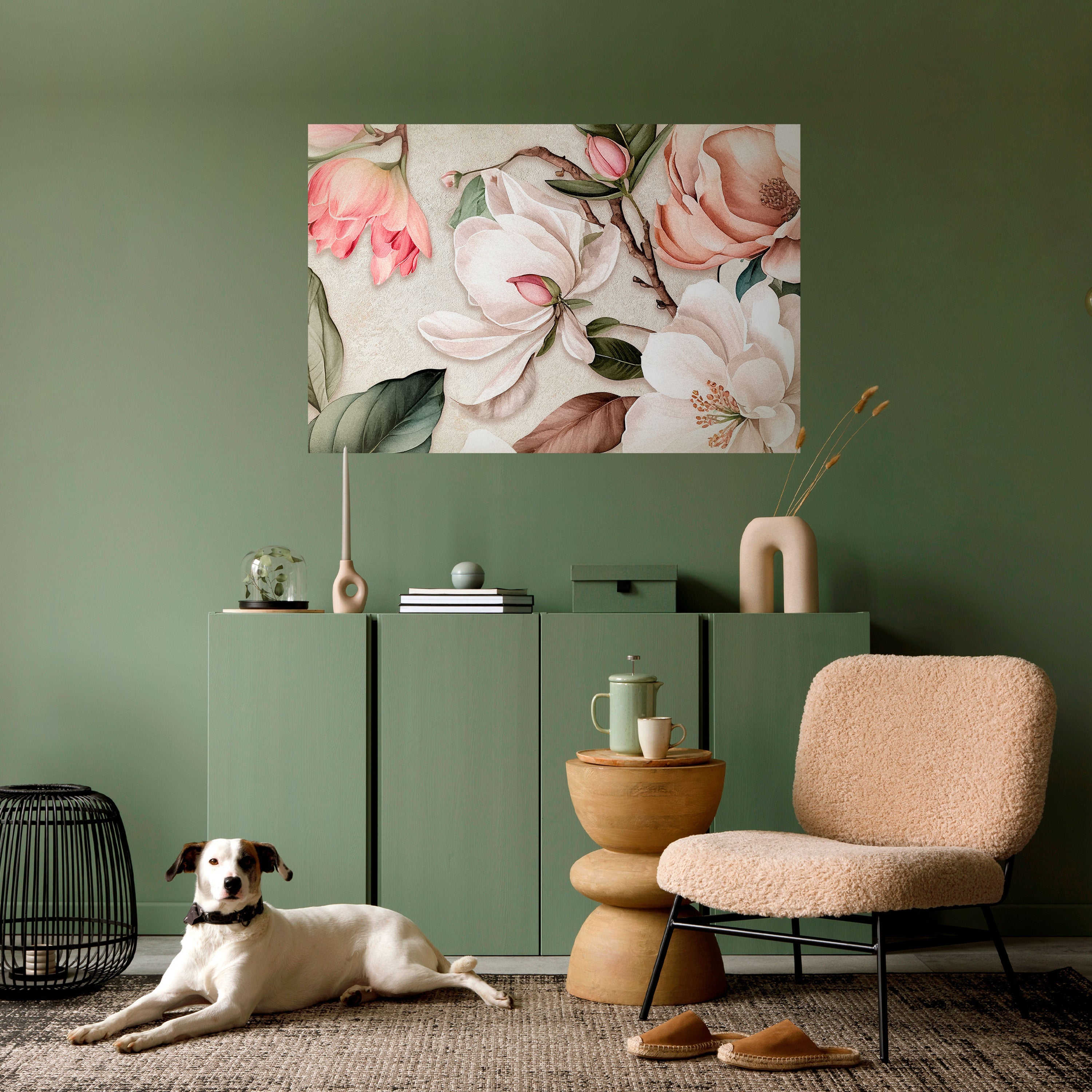 FLORAL GRACE Horizontales Poster zum Abziehen und Aufkleben
