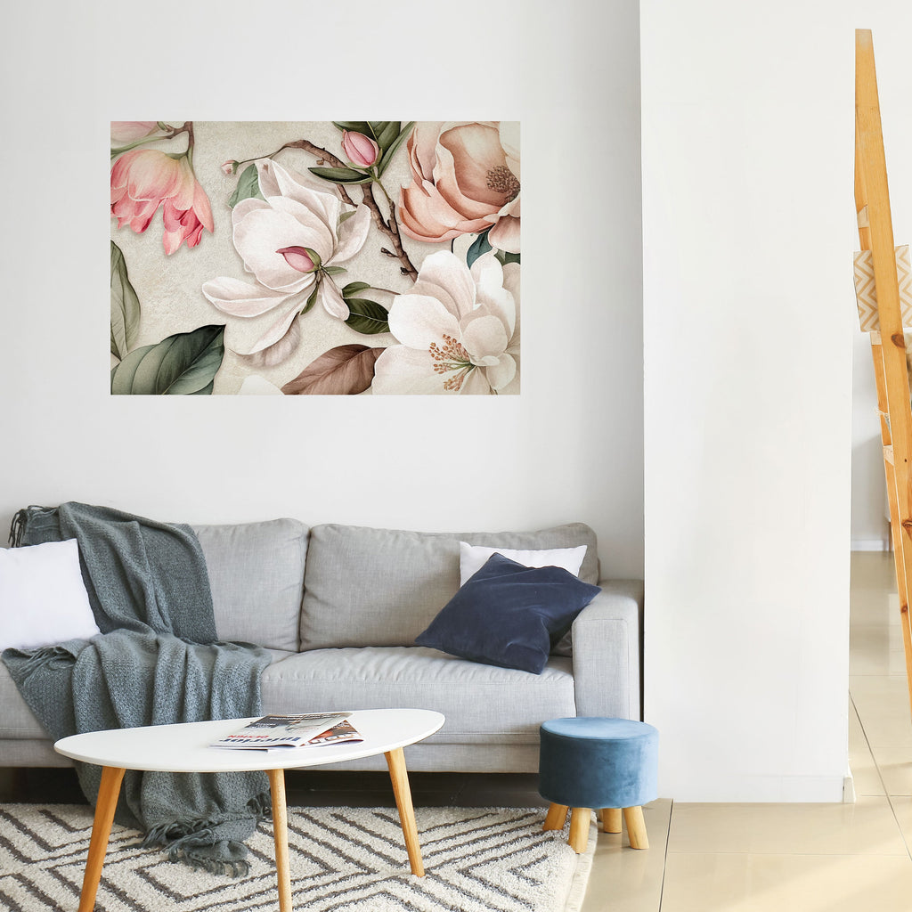 FLORAL GRACE Horizontales Poster zum Abziehen und Aufkleben