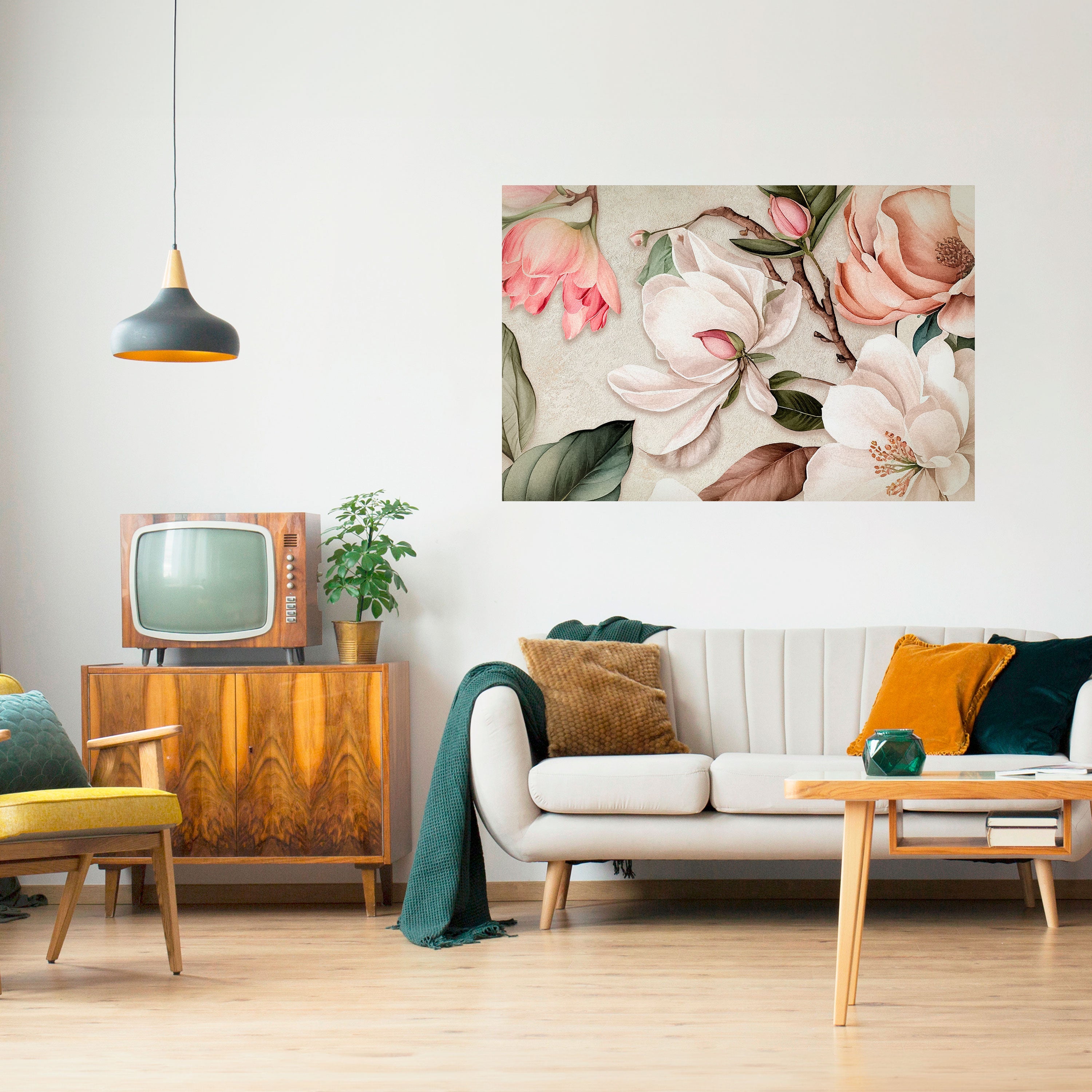 FLORAL GRACE Horizontales Poster zum Abziehen und Aufkleben