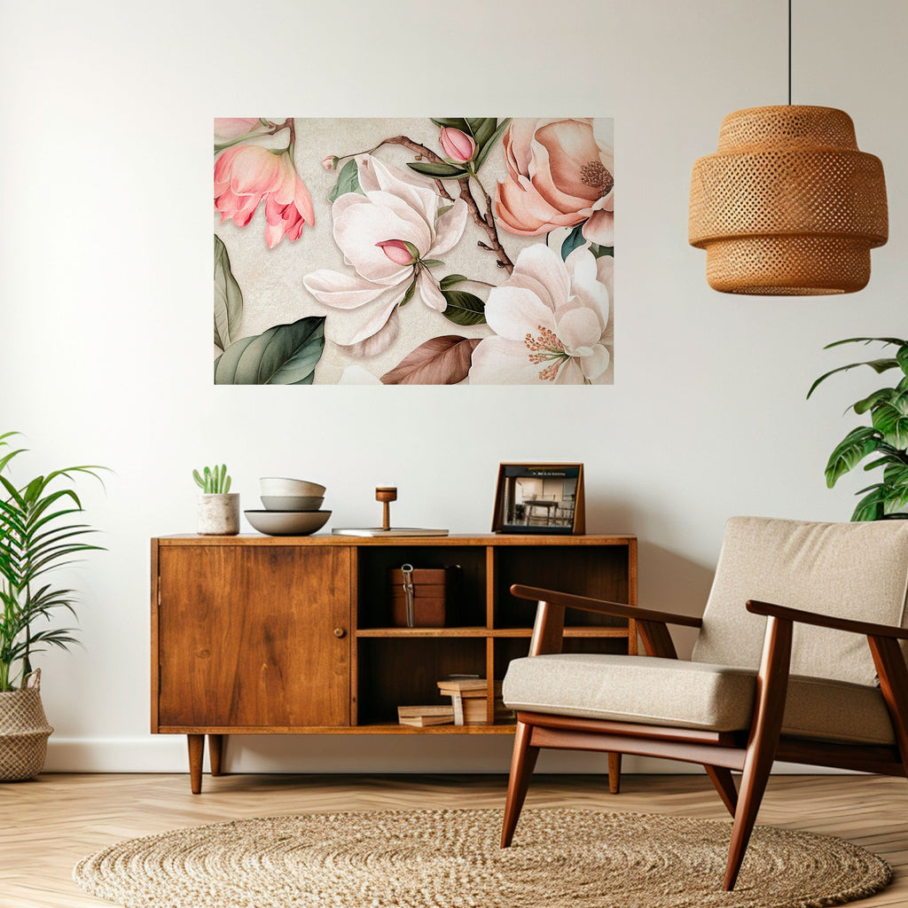 FLORAL GRACE Horizontales Poster zum Abziehen und Aufkleben