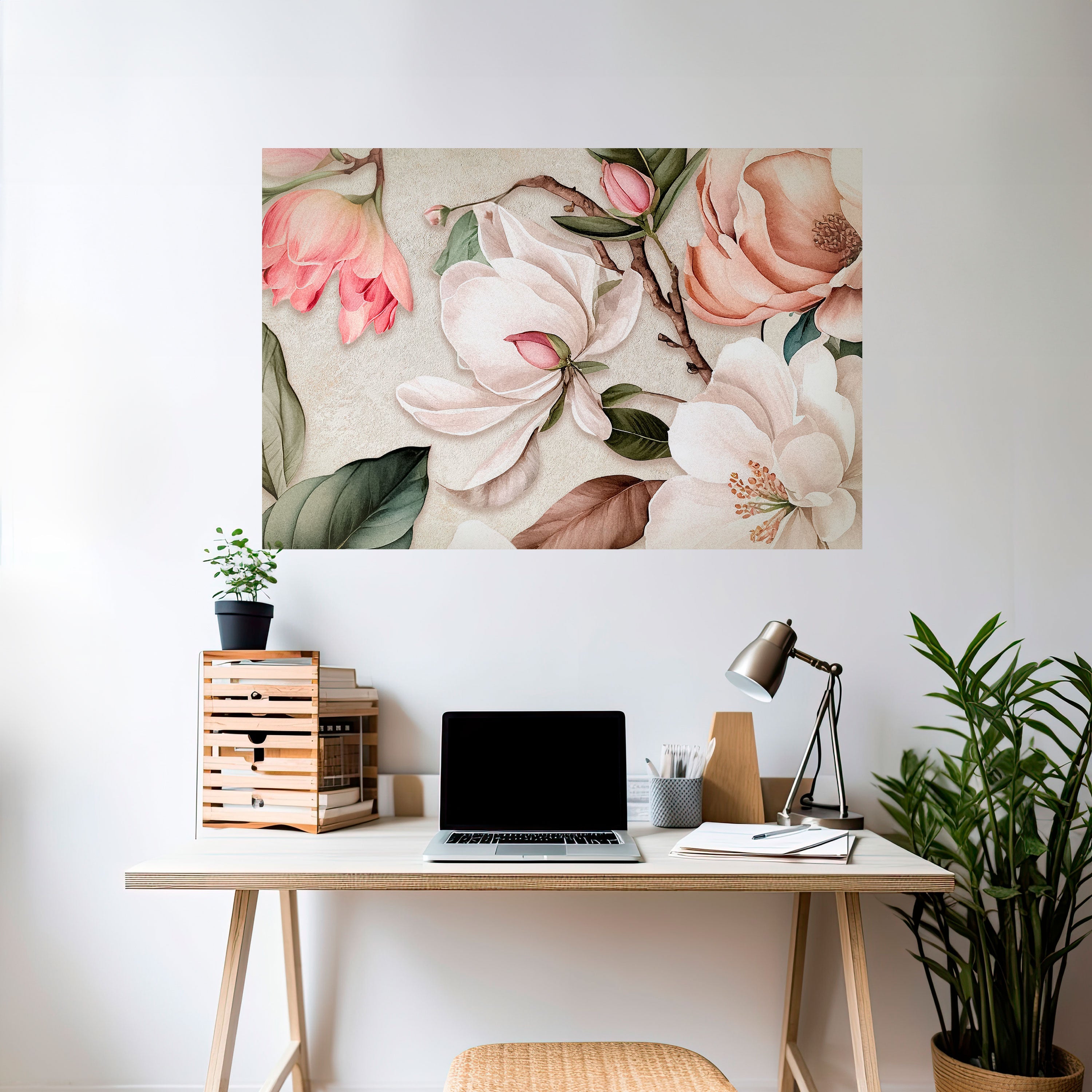 FLORAL GRACE Horizontales Poster zum Abziehen und Aufkleben