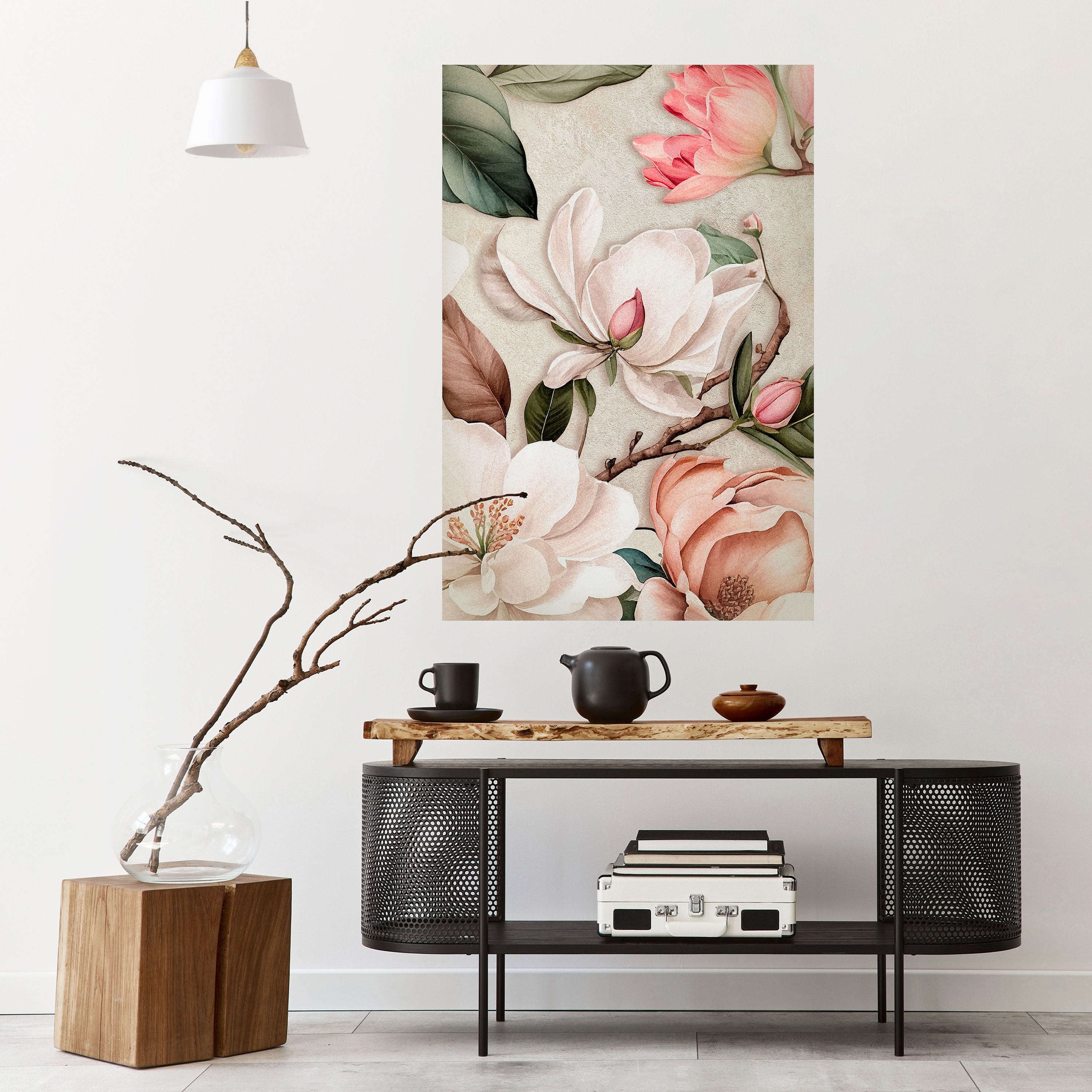 FLORAL GRACE Vertikales Poster zum Abziehen und Aufkleben