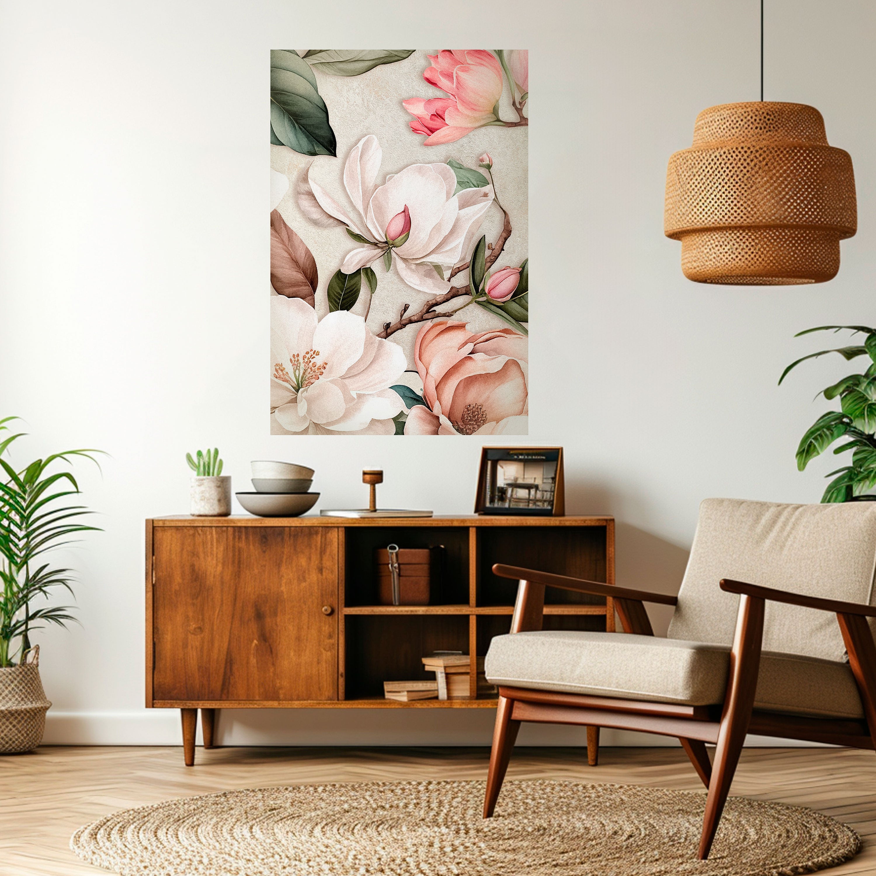 FLORAL GRACE Vertikales Poster zum Abziehen und Aufkleben