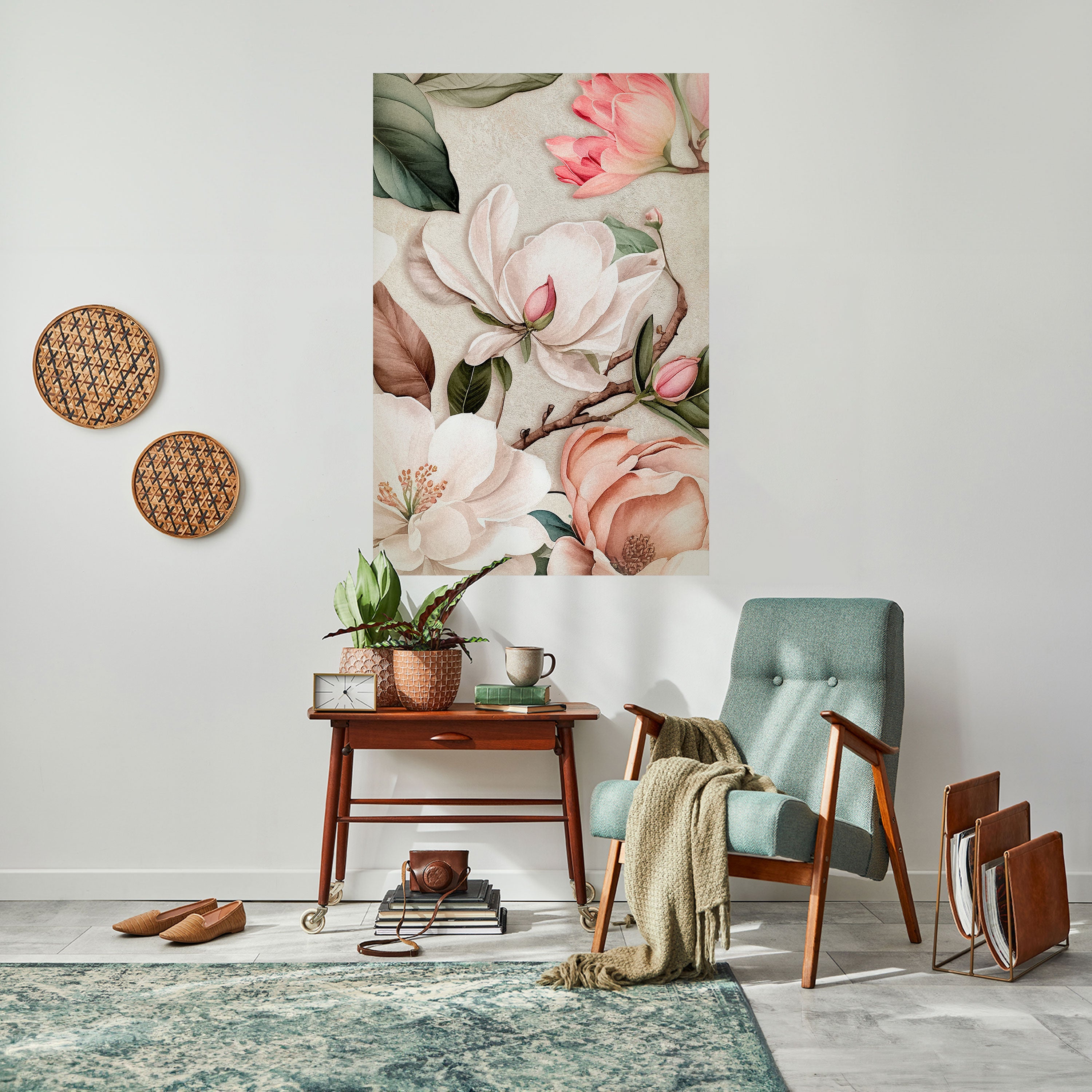 FLORAL GRACE Vertikales Poster zum Abziehen und Aufkleben