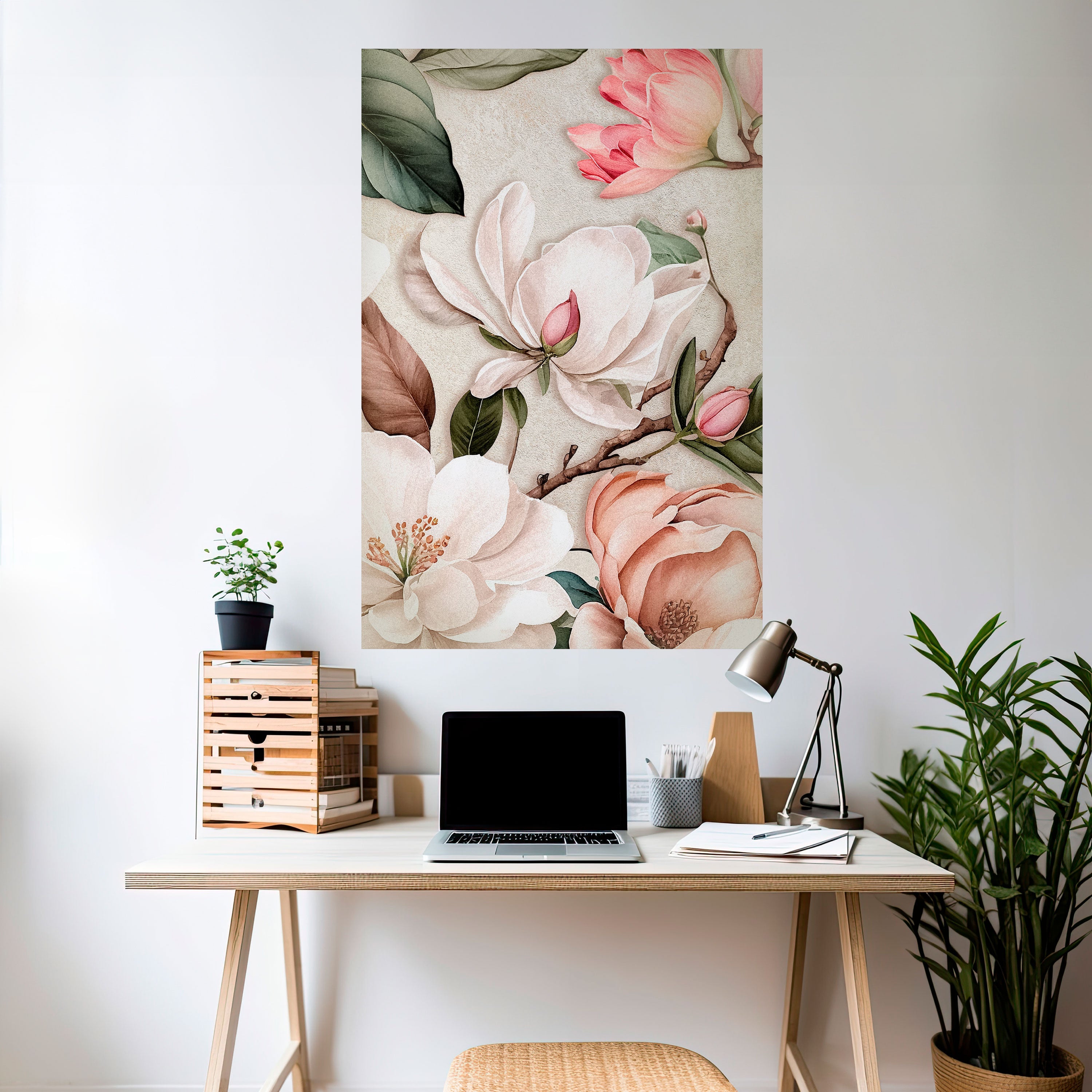 FLORAL GRACE Vertikales Poster zum Abziehen und Aufkleben