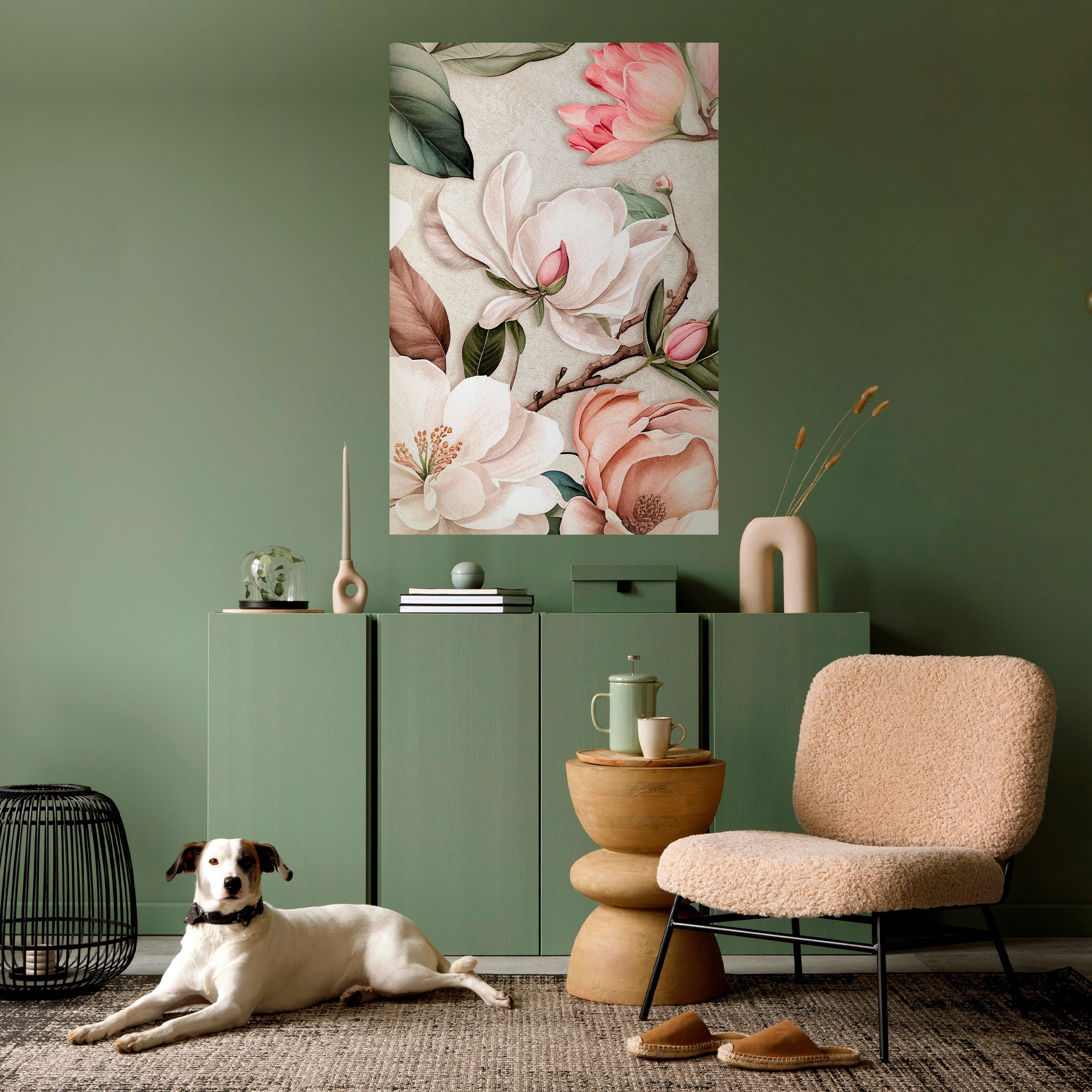 FLORAL GRACE Vertikales Poster zum Abziehen und Aufkleben