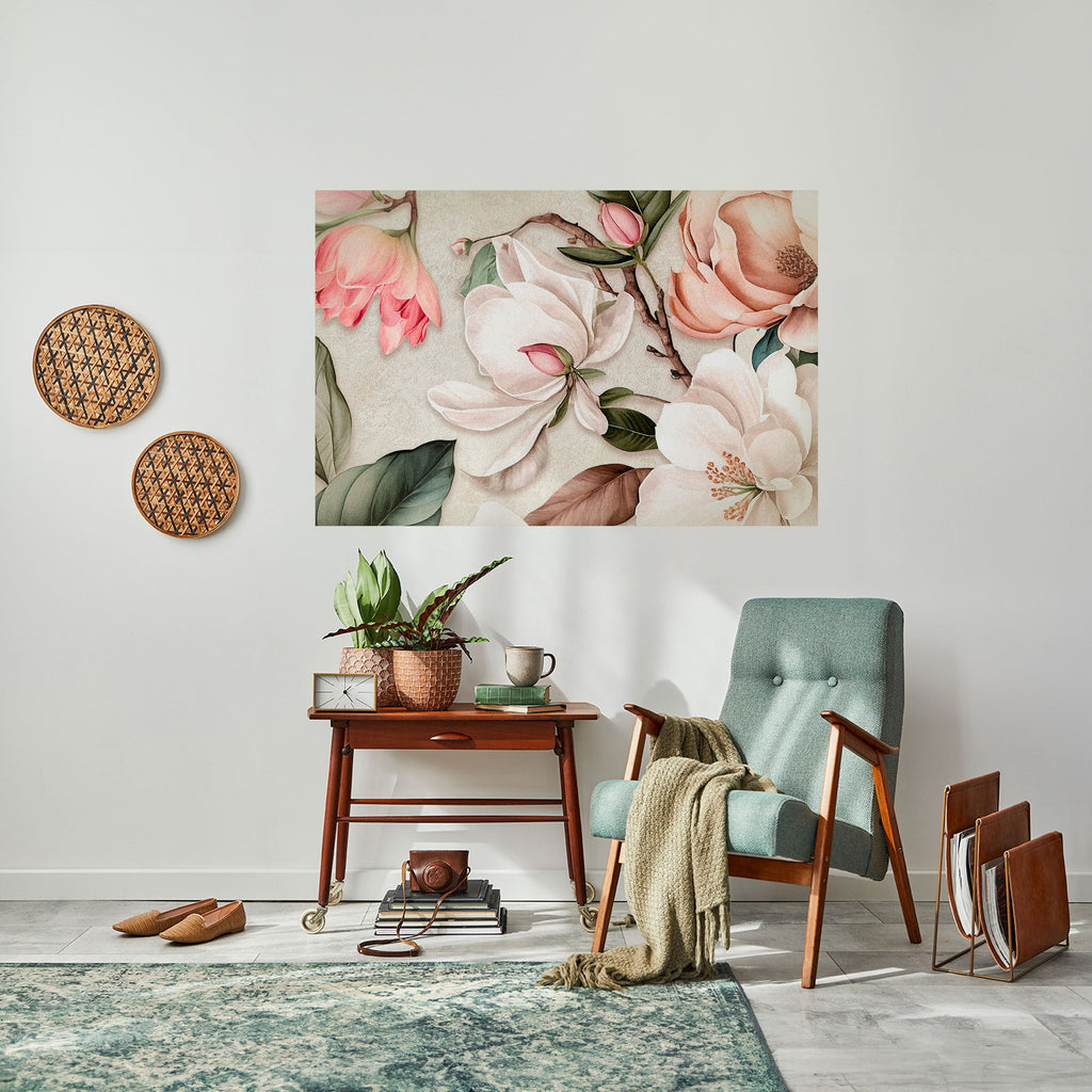 FLORAL GRACE Horizontales Poster zum Abziehen und Aufkleben