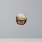 TRANQUIL FIELD Ovales Kunstregal in Schwarz