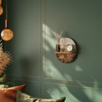 TRANQUIL FIELD Ovales Kunstregal in Eiche-Optik