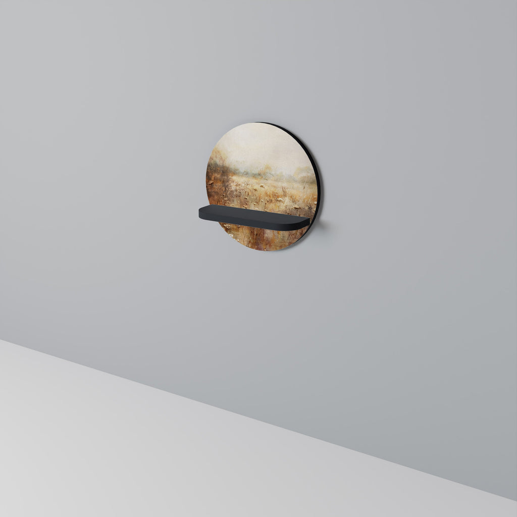 TRANQUIL FIELD Rundes Kunstregal in Schwarz