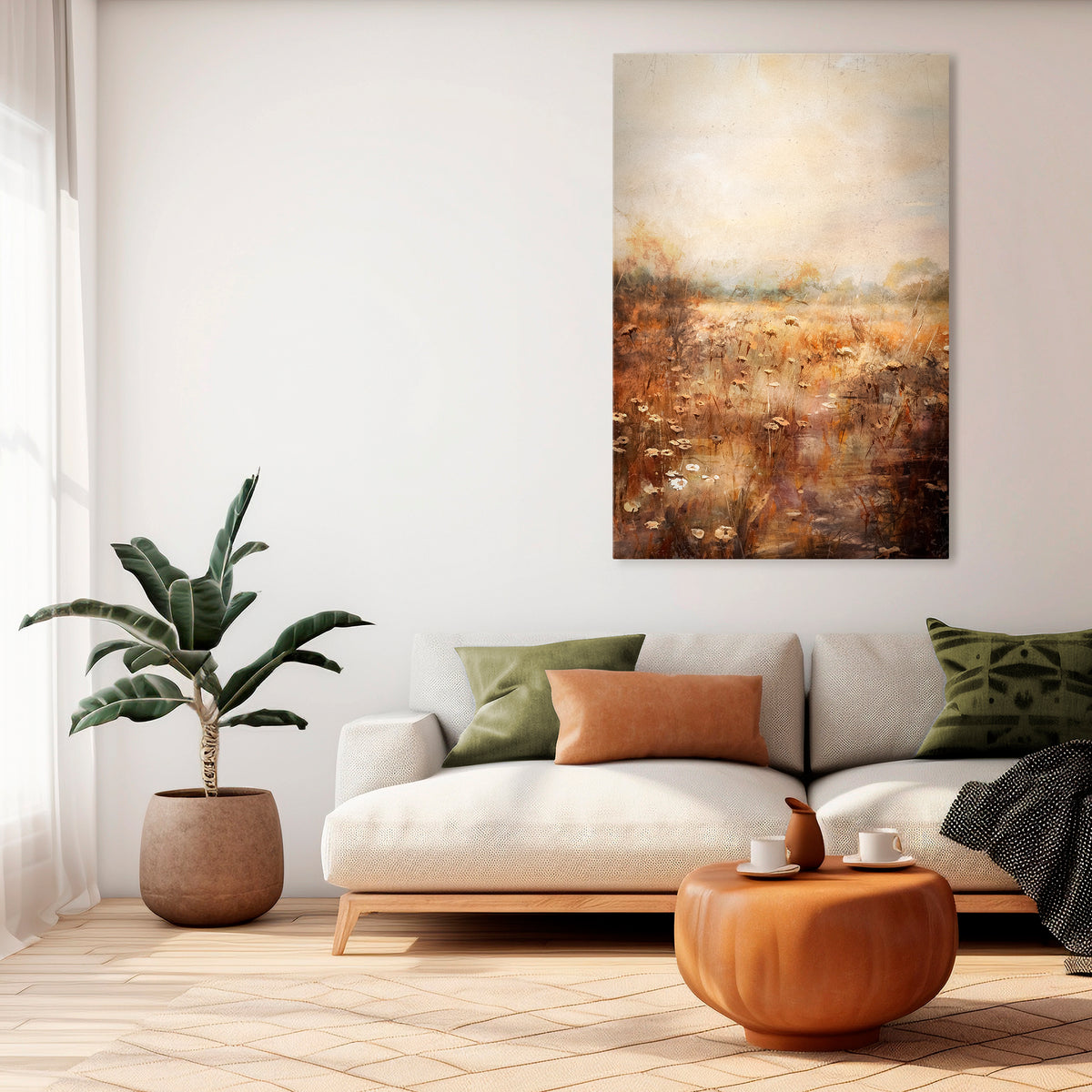 TRANQUIL FIELD Vertical Canvas Print