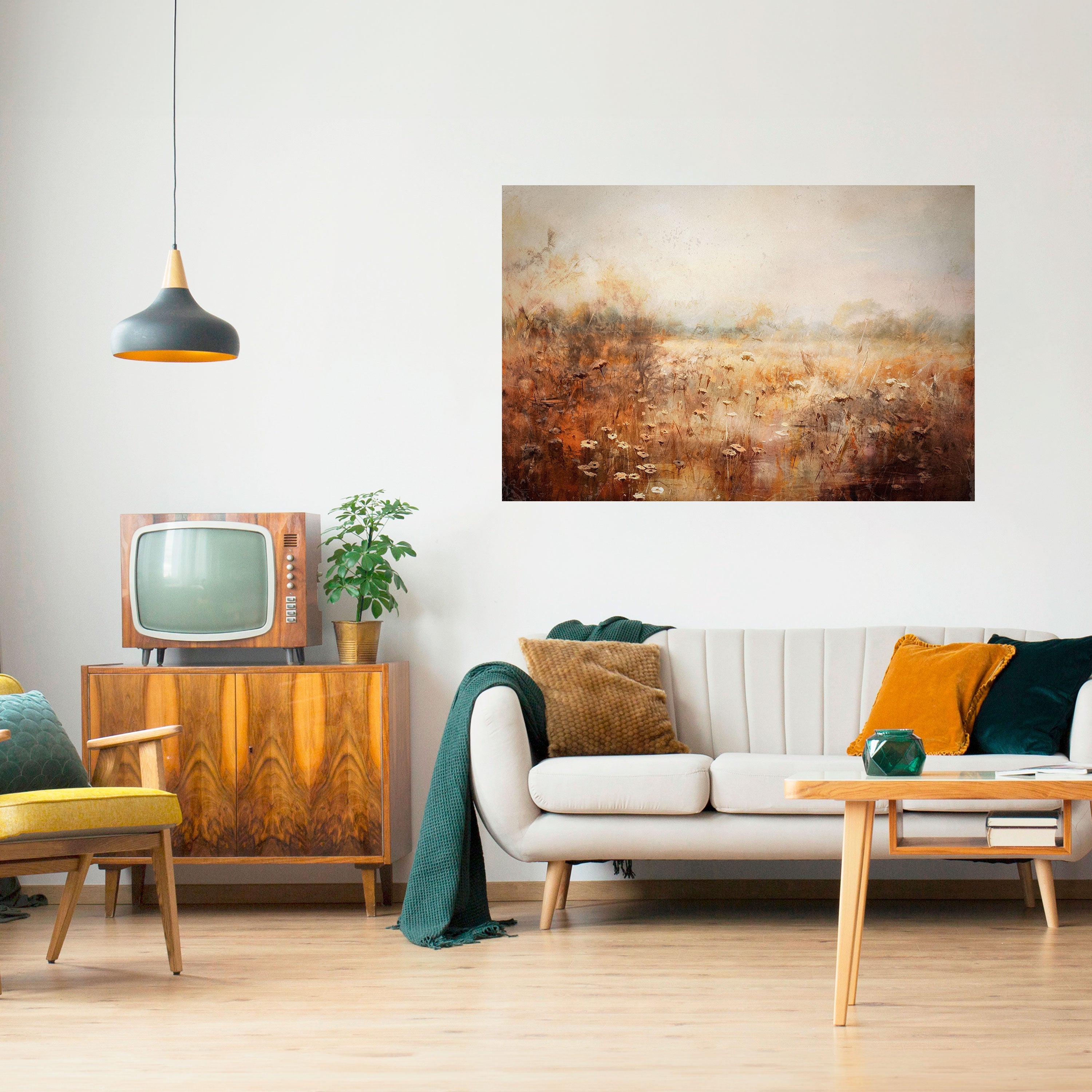 TRANQUIL FIELD Horizontales Poster zum Abziehen und Aufkleben