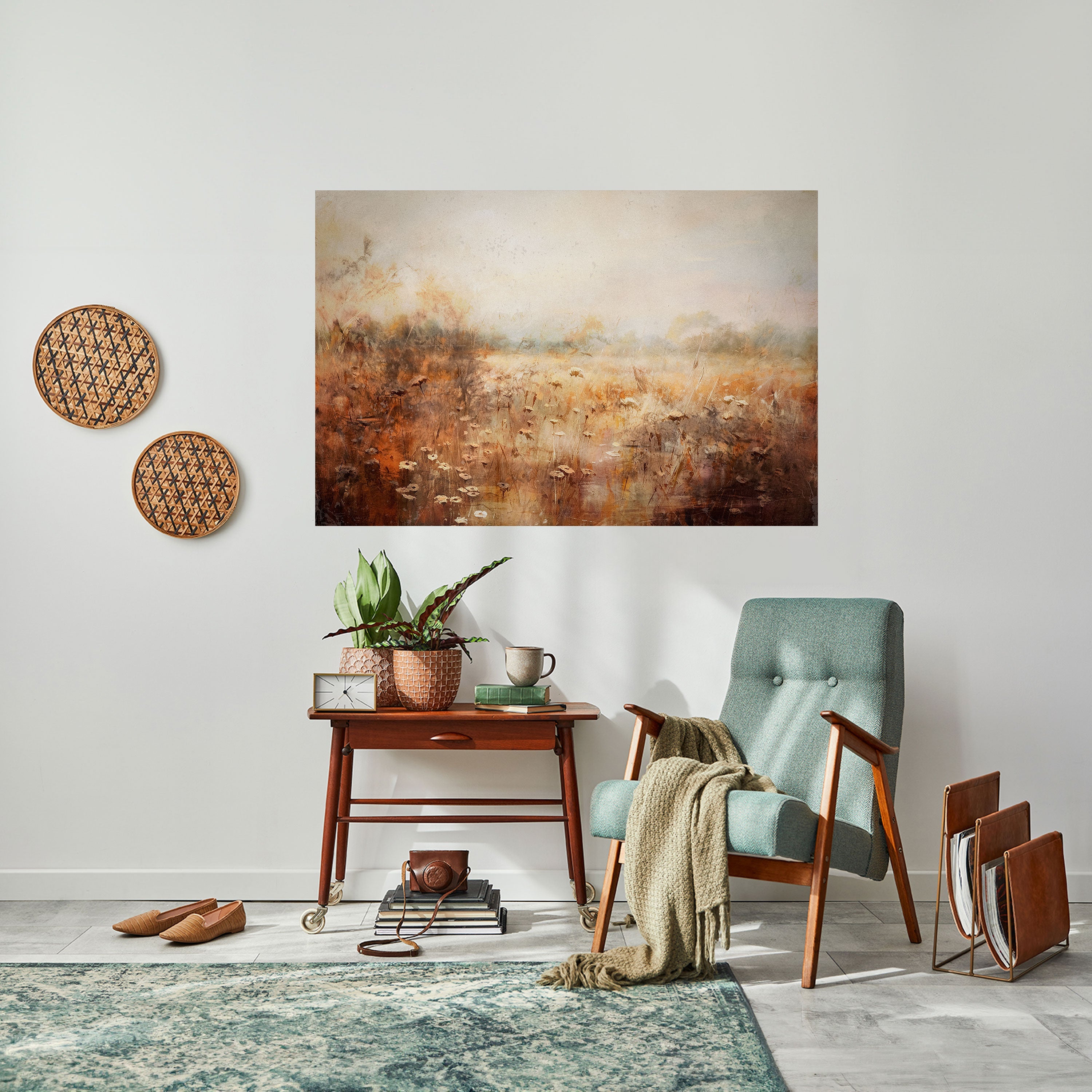TRANQUIL FIELD Horizontales Poster zum Abziehen und Aufkleben