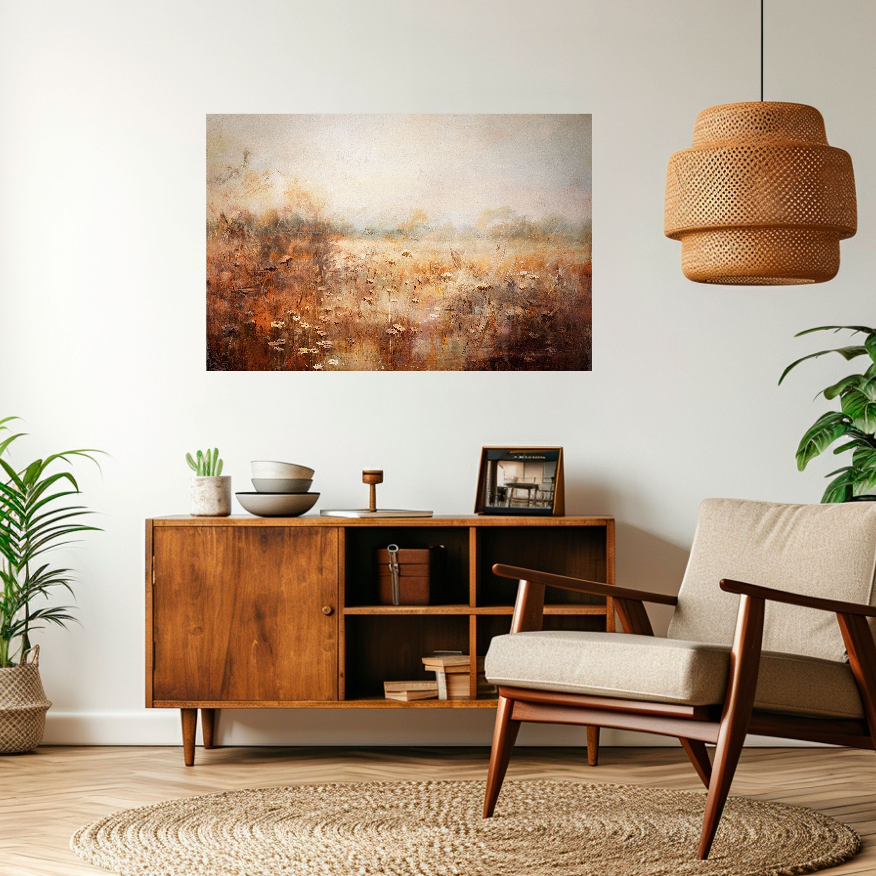 TRANQUIL FIELD Horizontales Poster zum Abziehen und Aufkleben