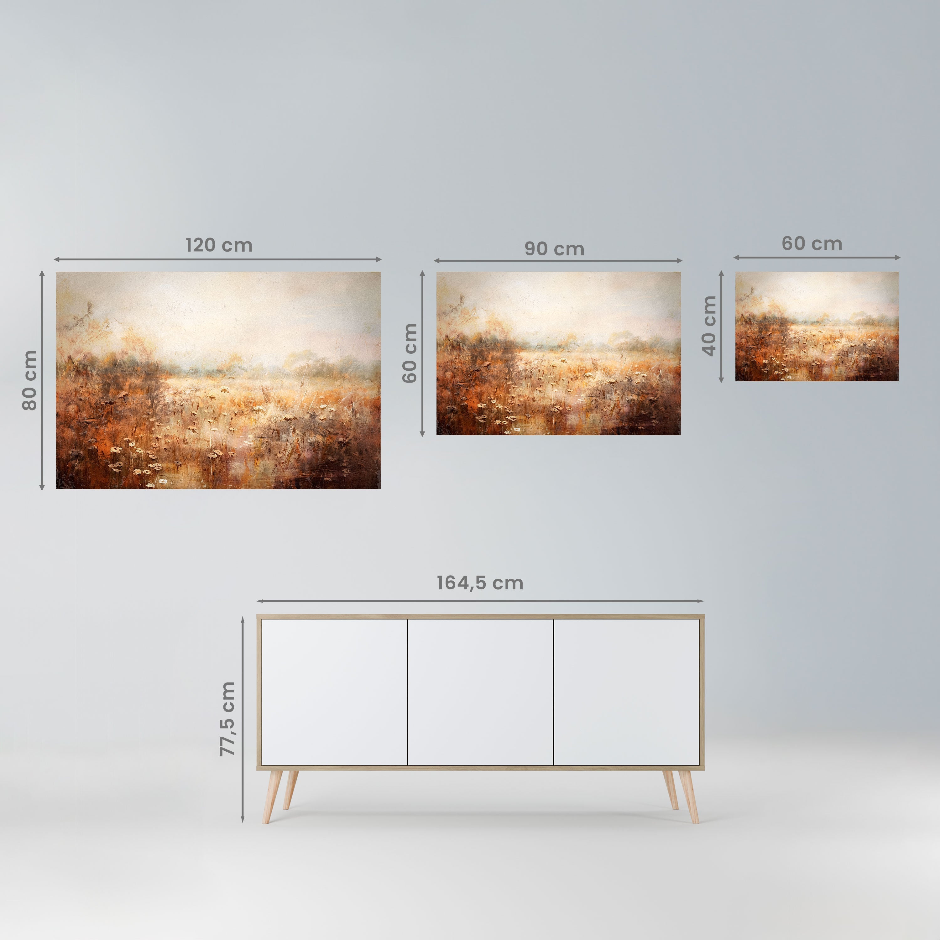 TRANQUIL FIELD Horizontales Poster zum Abziehen und Aufkleben