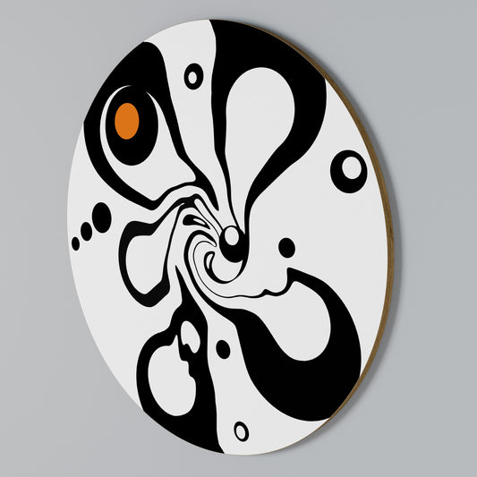 SWIRLING NATURE Rundes Wandbild