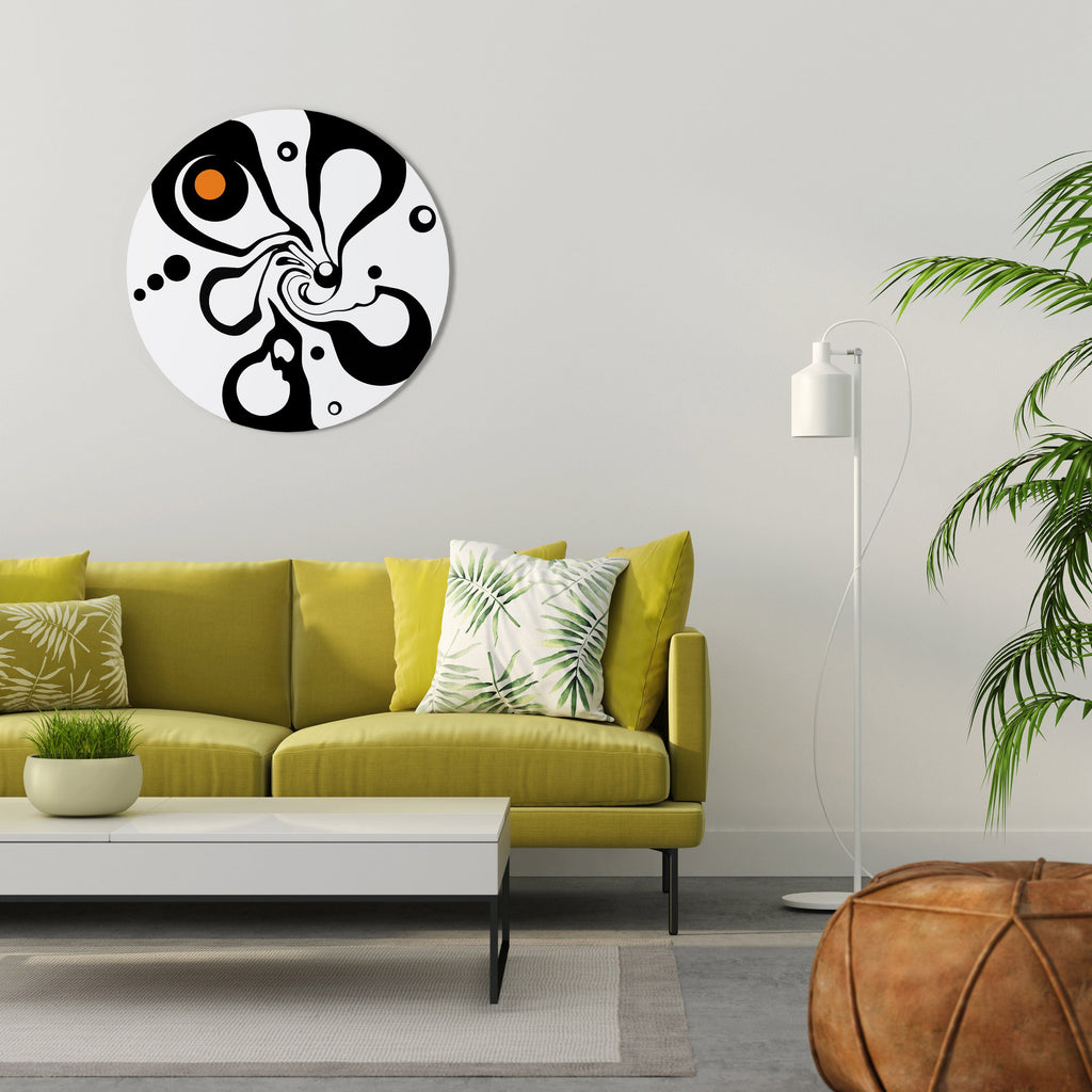 WIRBELNDE NATUR Runde Wandkunst