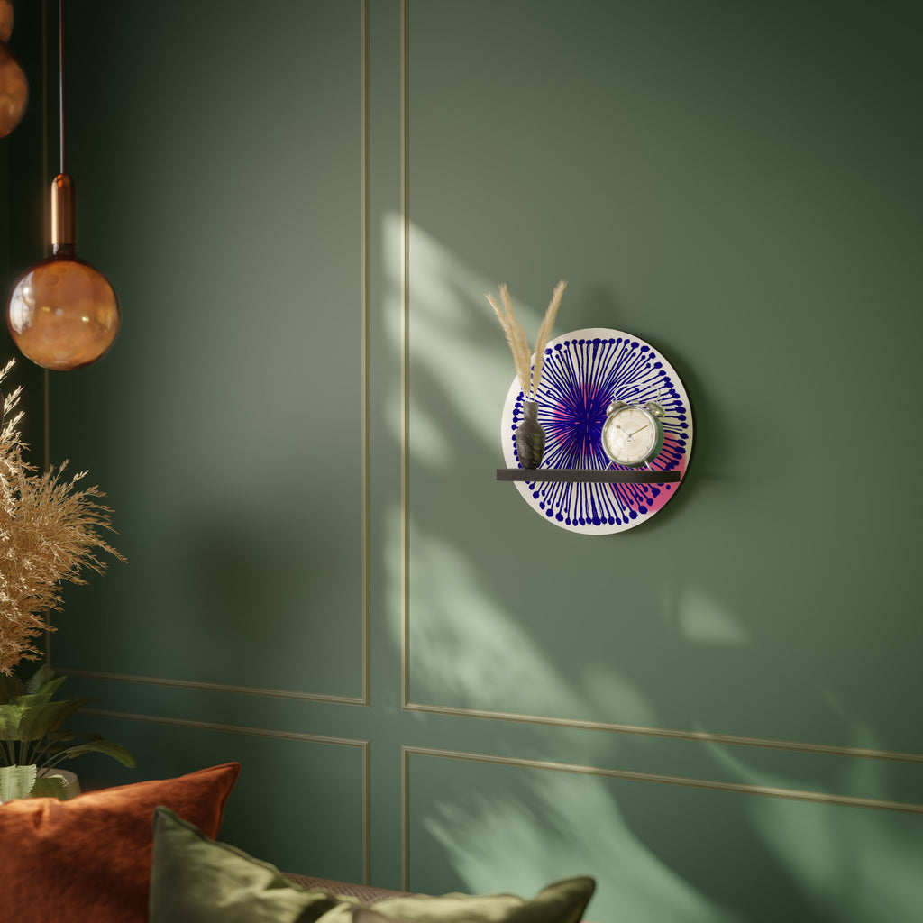 MAGIC NATURE Rundes Kunstregal in Schwarz