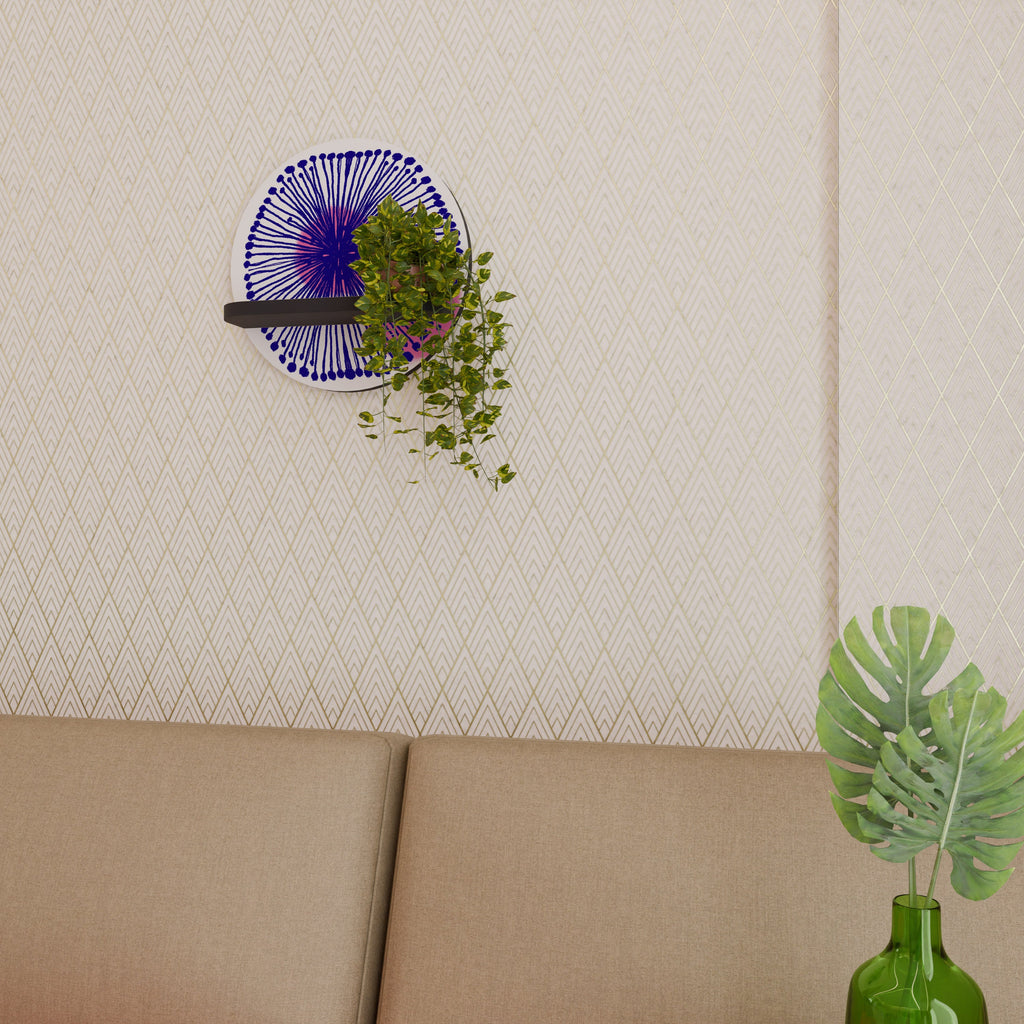 MAGIC NATURE Rundes Kunstregal in Schwarz