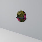 TROPICAL BEAUTY Ovales Kunstregal in Schwarz