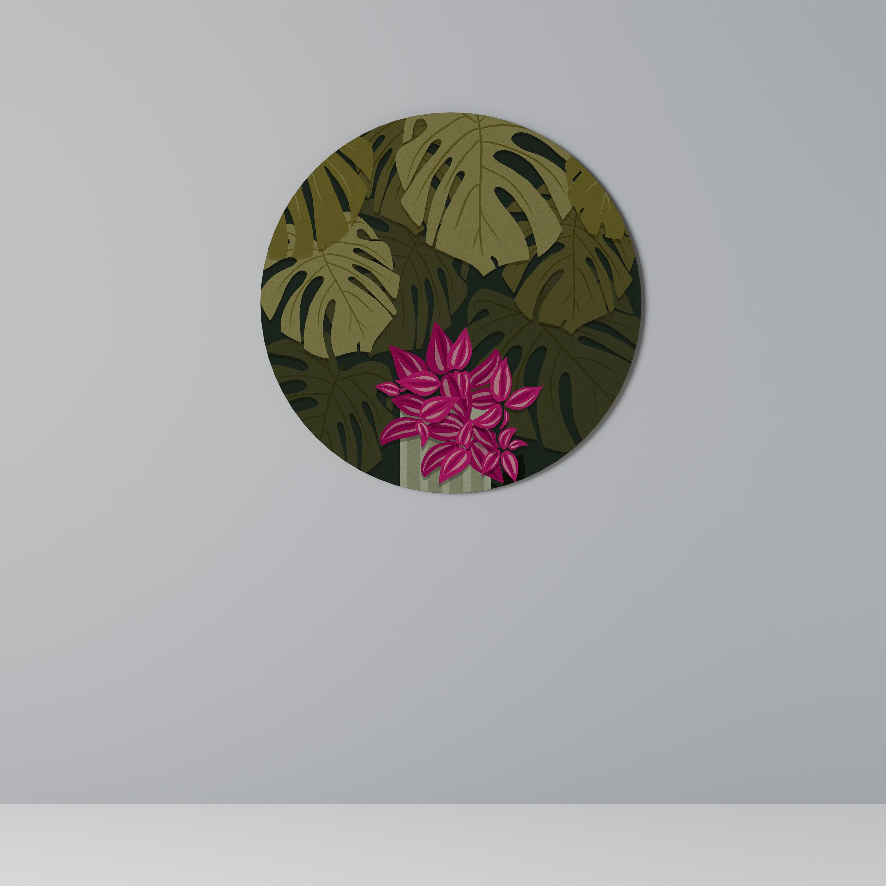 TROPICAL BEAUTY Runde Wandkunst