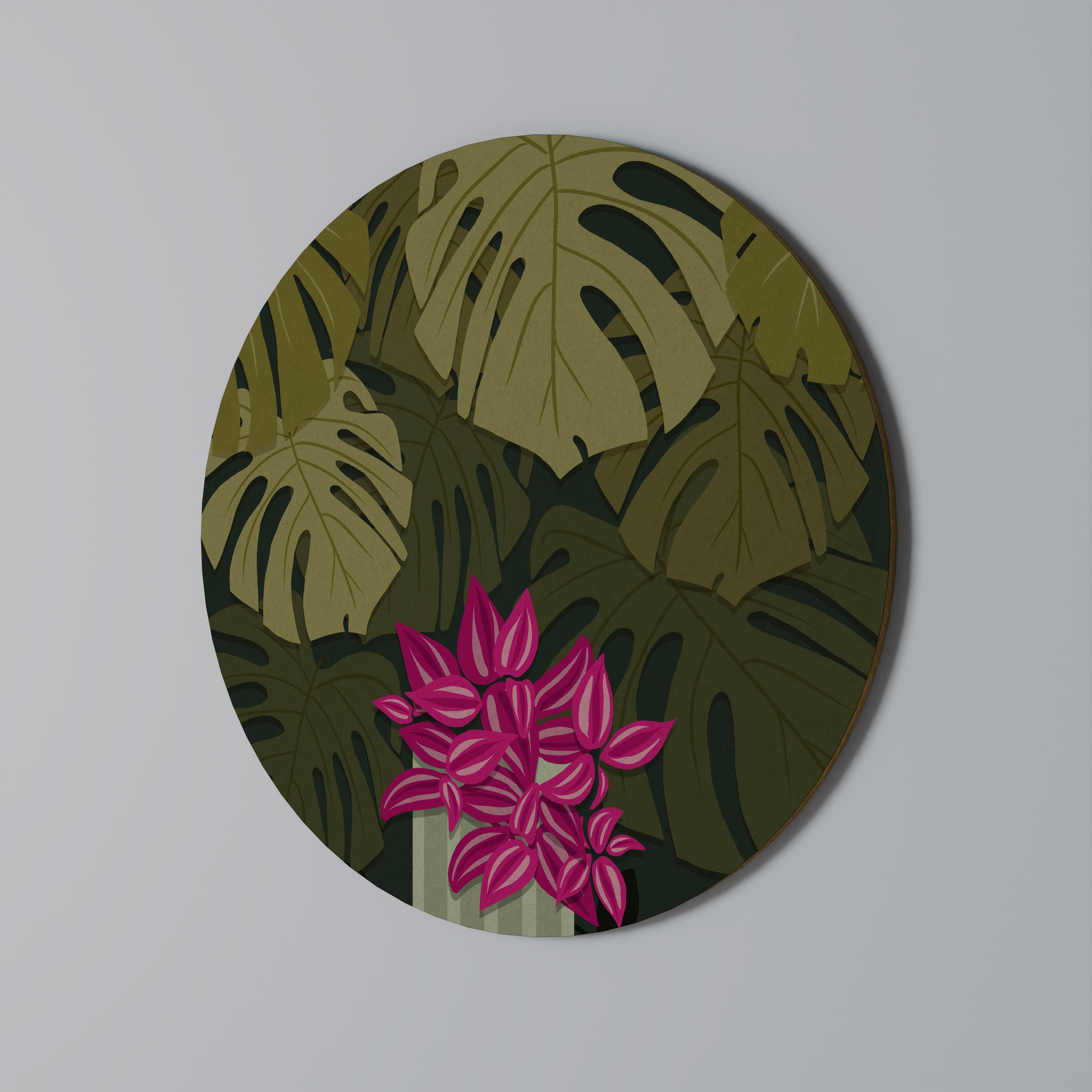 TROPICAL BEAUTY Runde Wandkunst