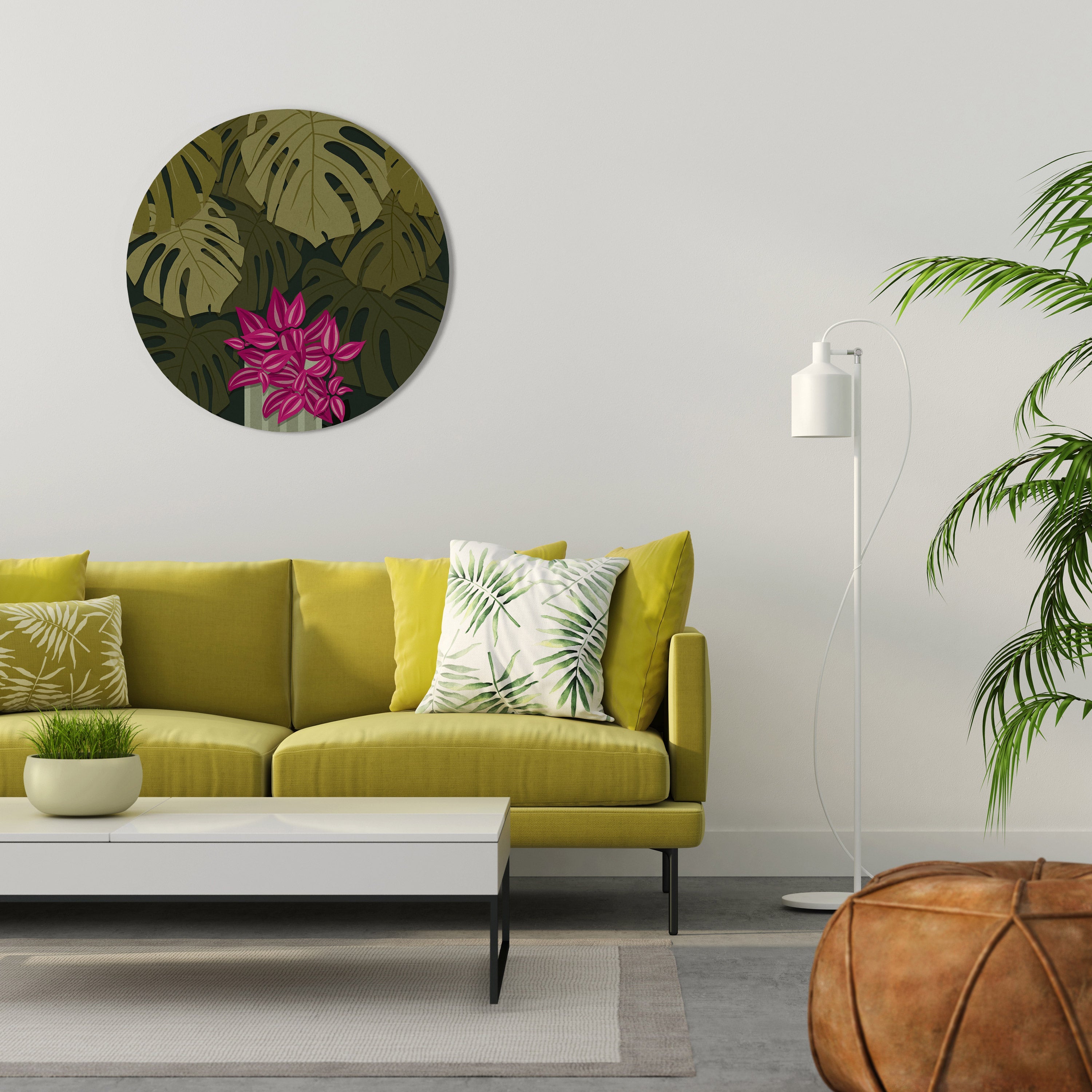TROPICAL BEAUTY Runde Wandkunst