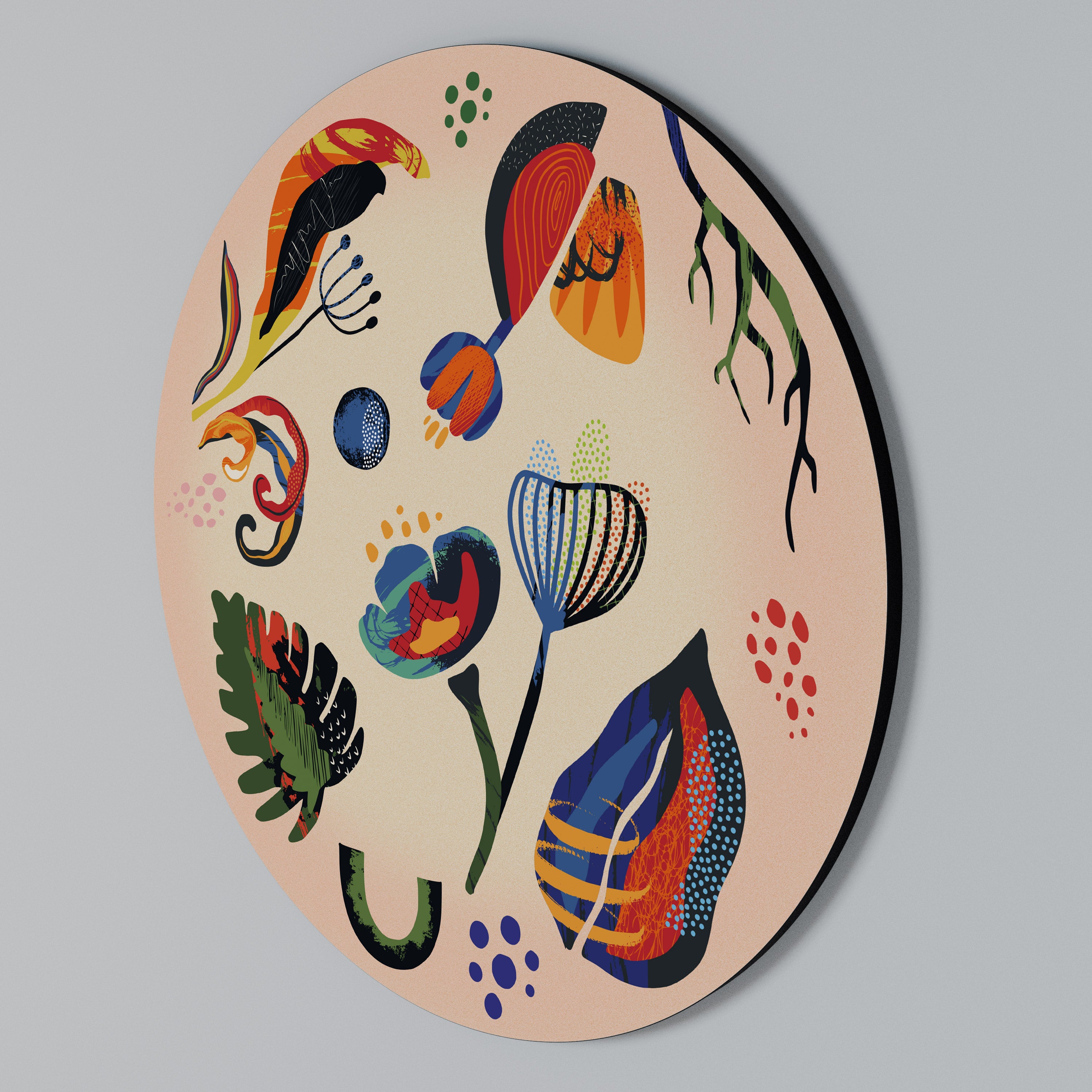 MODERN NATURE Rundes Wandbild