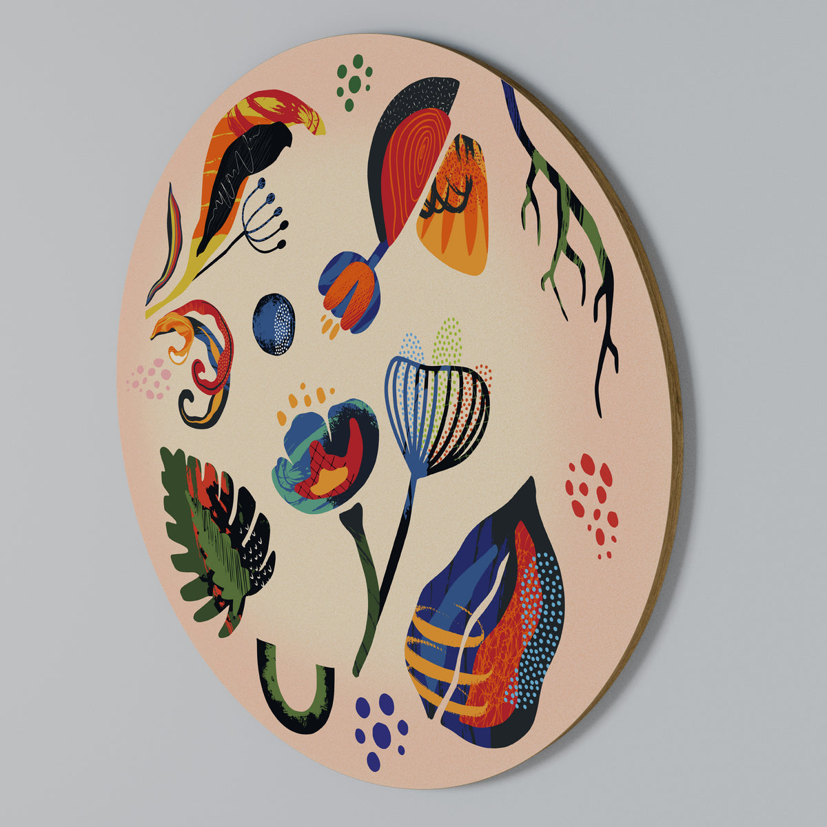 MODERN NATURE Rundes Wandbild
