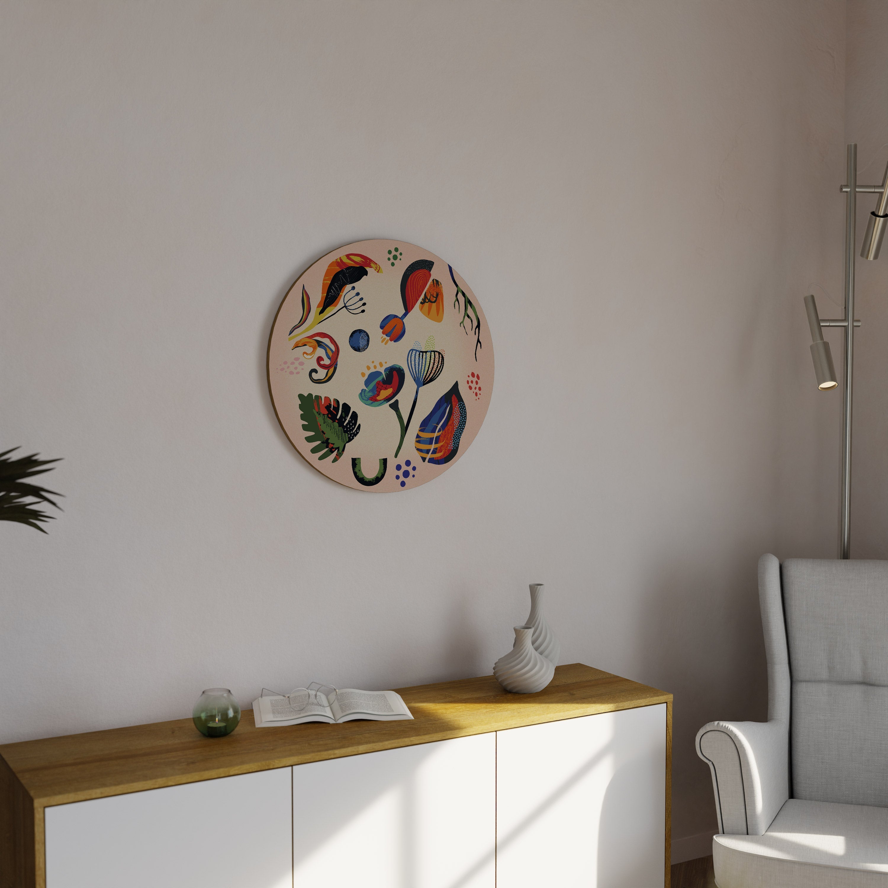MODERN NATURE Runde Wandkunst