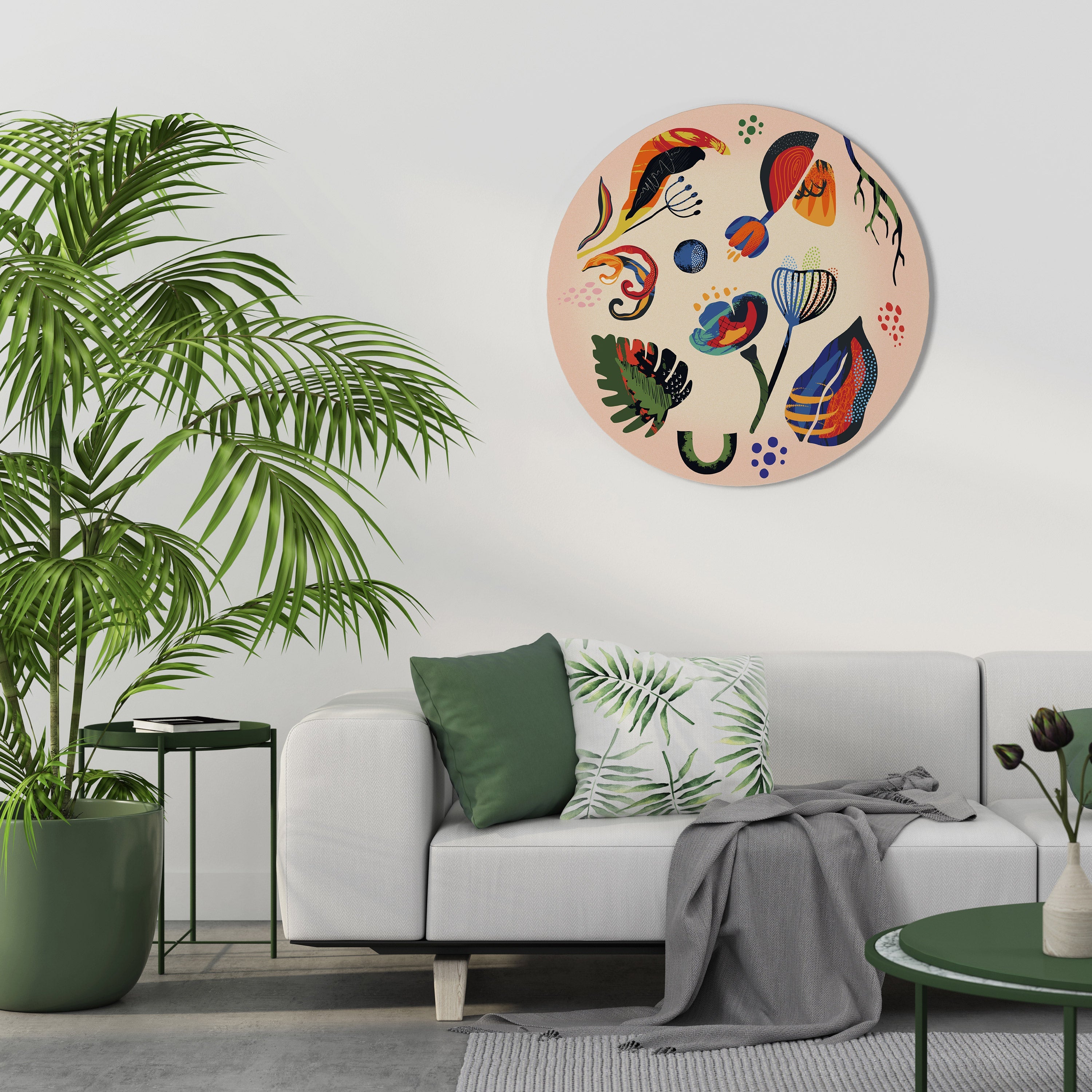 MODERN NATURE Runde Wandkunst