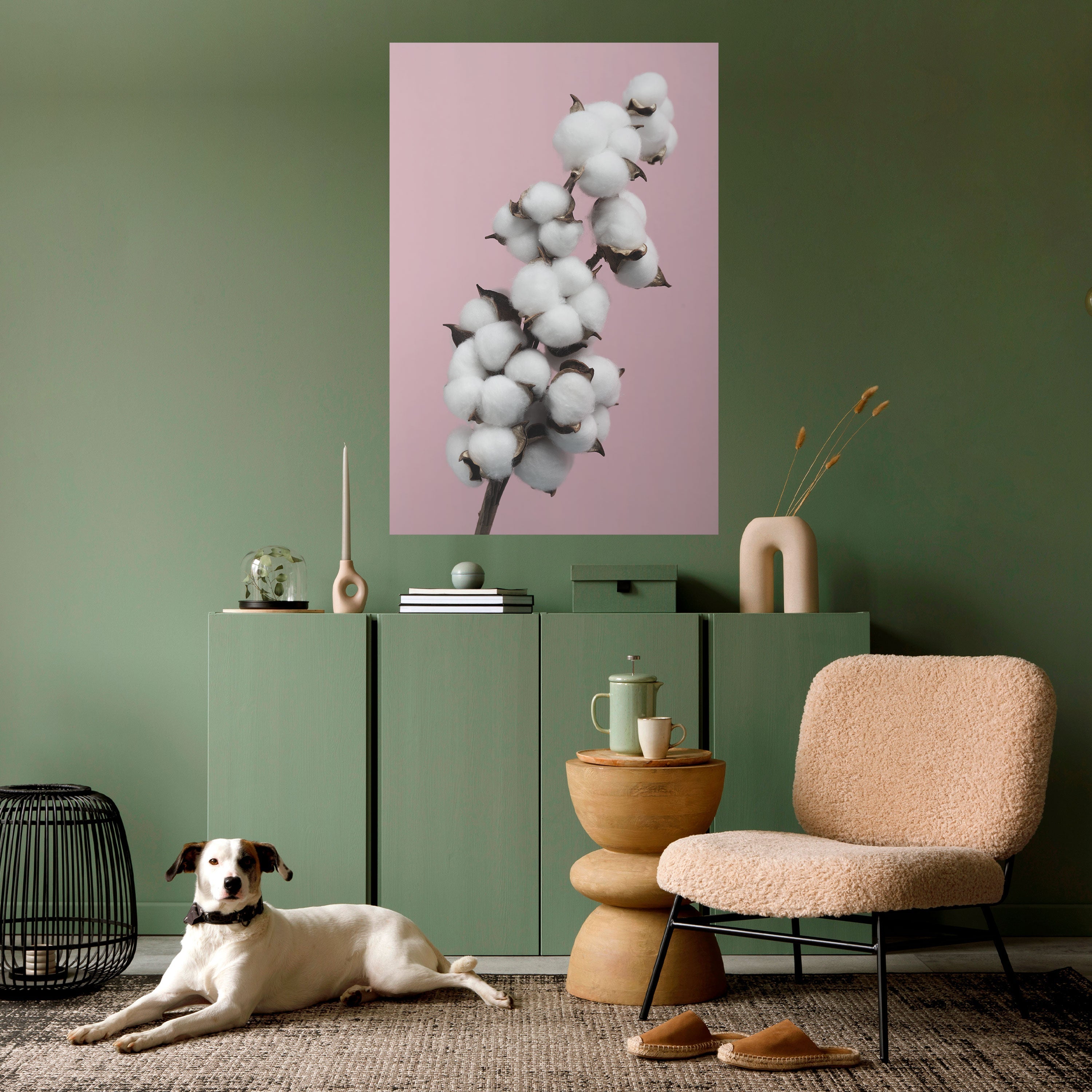 COTTON CLOUDS WHISPER Vertikales Poster zum Abziehen und Aufkleben
