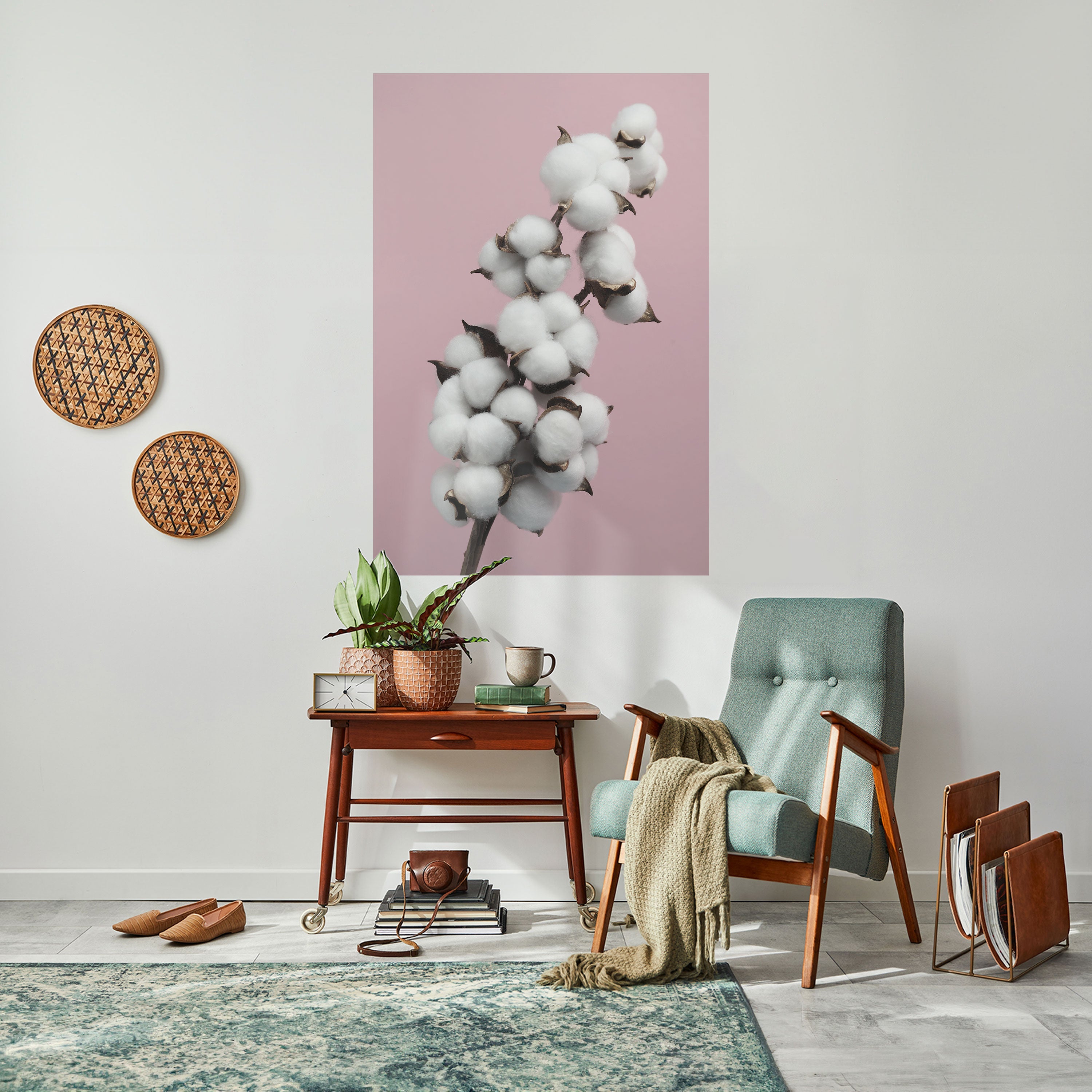 COTTON CLOUDS WHISPER Vertikales Poster zum Abziehen und Aufkleben