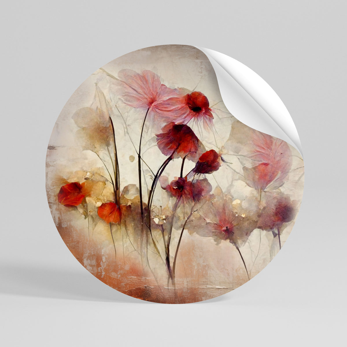 WILD DELICACY Runder Wandsticker zum Abziehen und Aufkleben