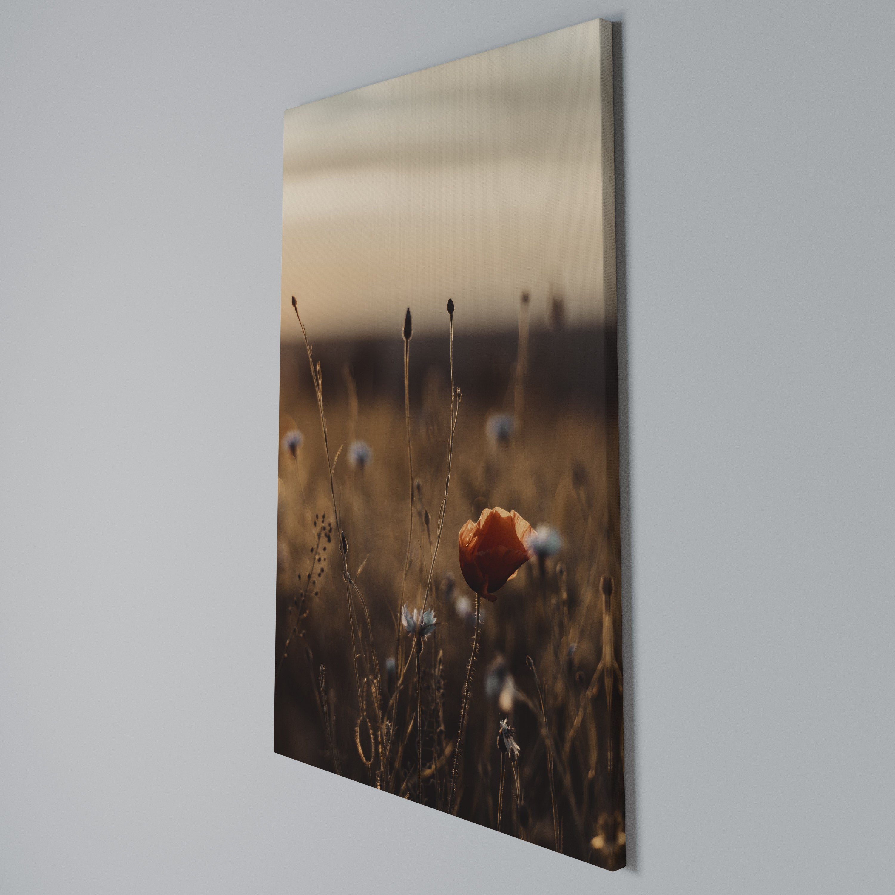 GLOWING MEADOWS AT DUSK Vertical Canvas Print
