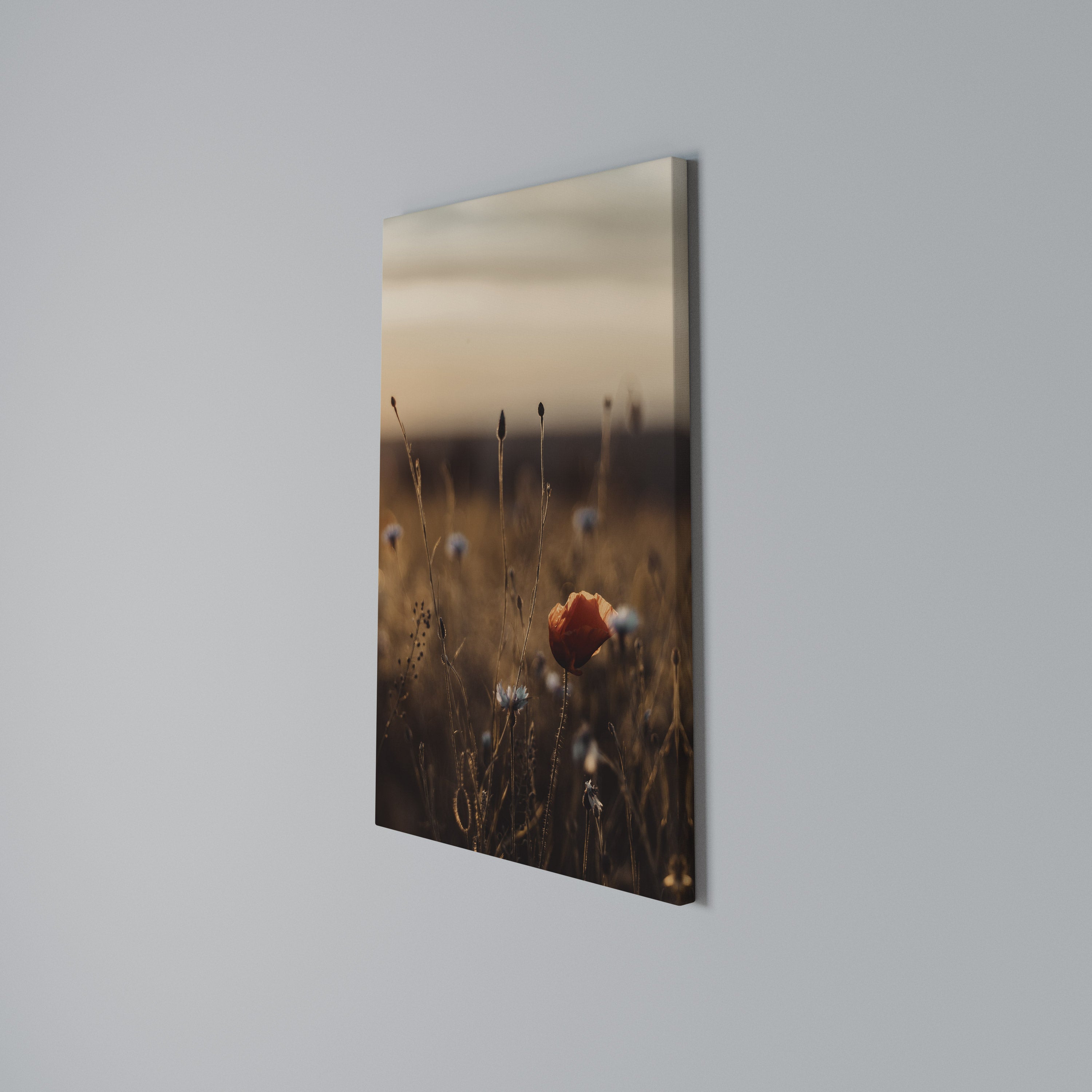 GLOWING MEADOWS AT DUSK Vertical Canvas Print