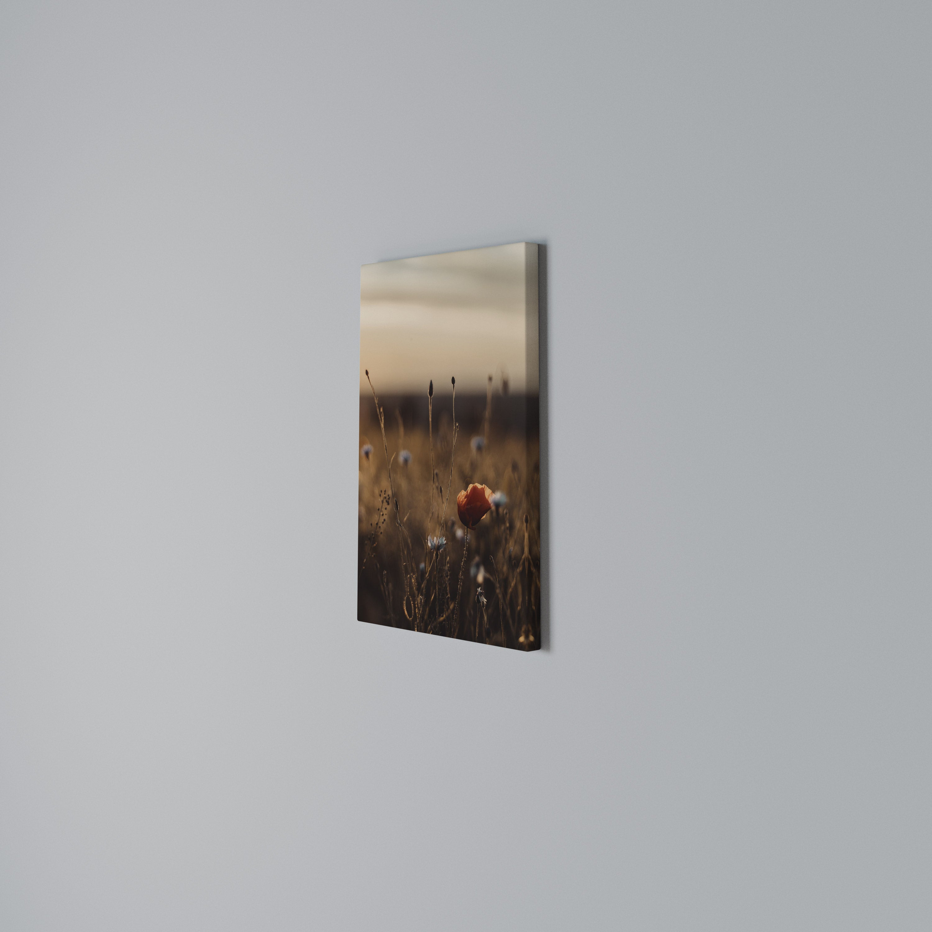GLOWING MEADOWS AT DUSK Vertical Canvas Print