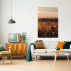 GLOWING MEADOWS AT DUSK Selbstklebendes Poster - Hochformat