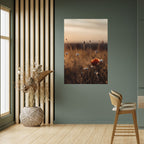 GLOWING MEADOWS AT DUSK Selbstklebendes Poster - Hochformat