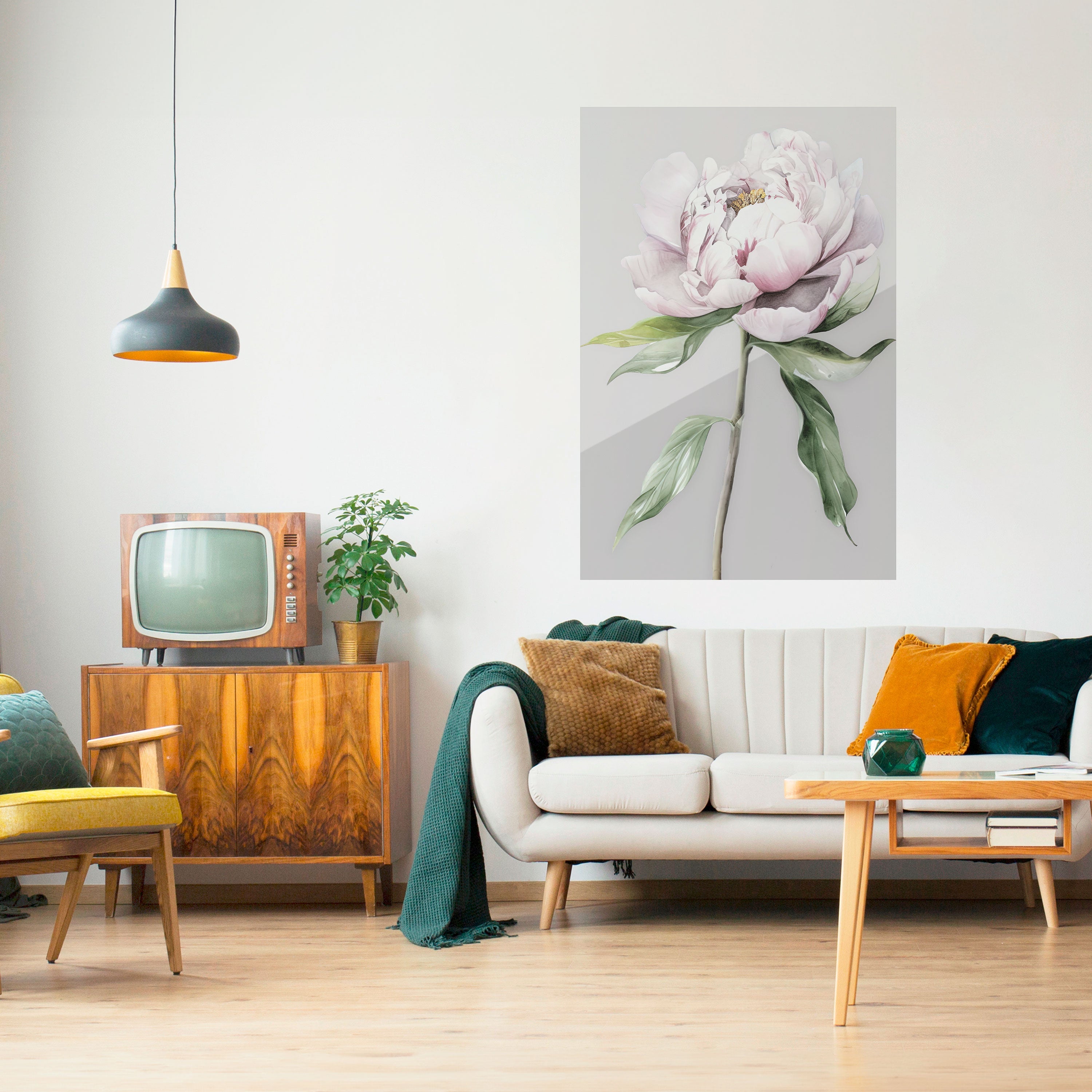 EVOCATIVE FLORAL FANTASY Vertikales Poster zum Abziehen und Aufkleben