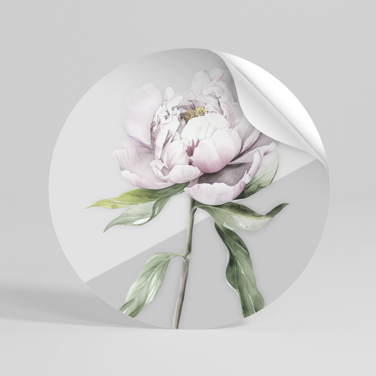 EVOCATIVE FLORAL FANTASY Runder Wandsticker zum Abziehen und Aufkleben