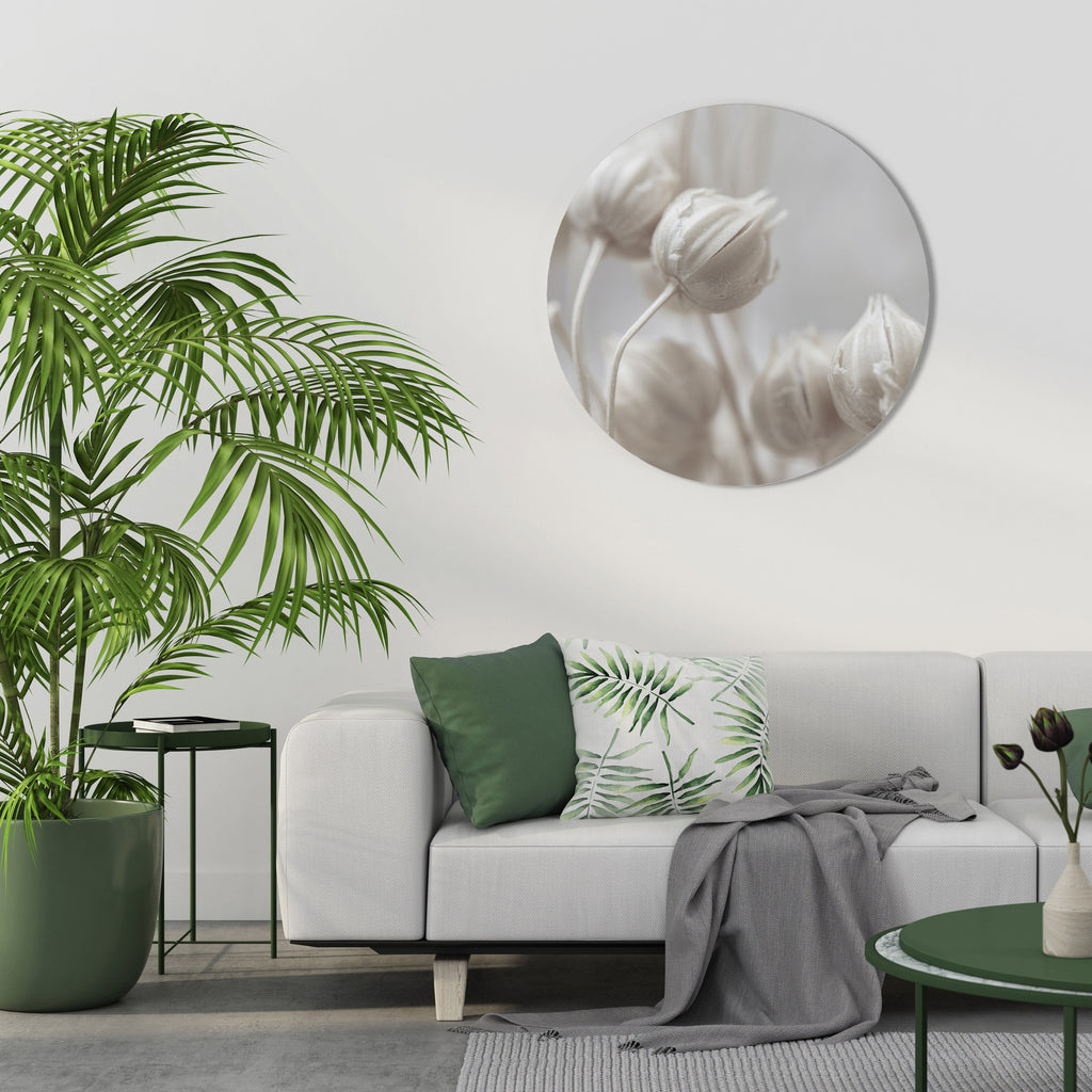 MYSTICAL BOTANICAL BLUSH Runde Wandkunst
