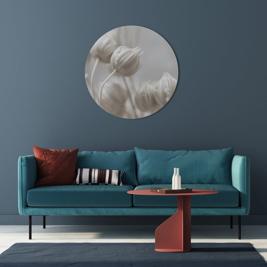 MYSTICAL BOTANICAL BLUSH Runde Wandkunst