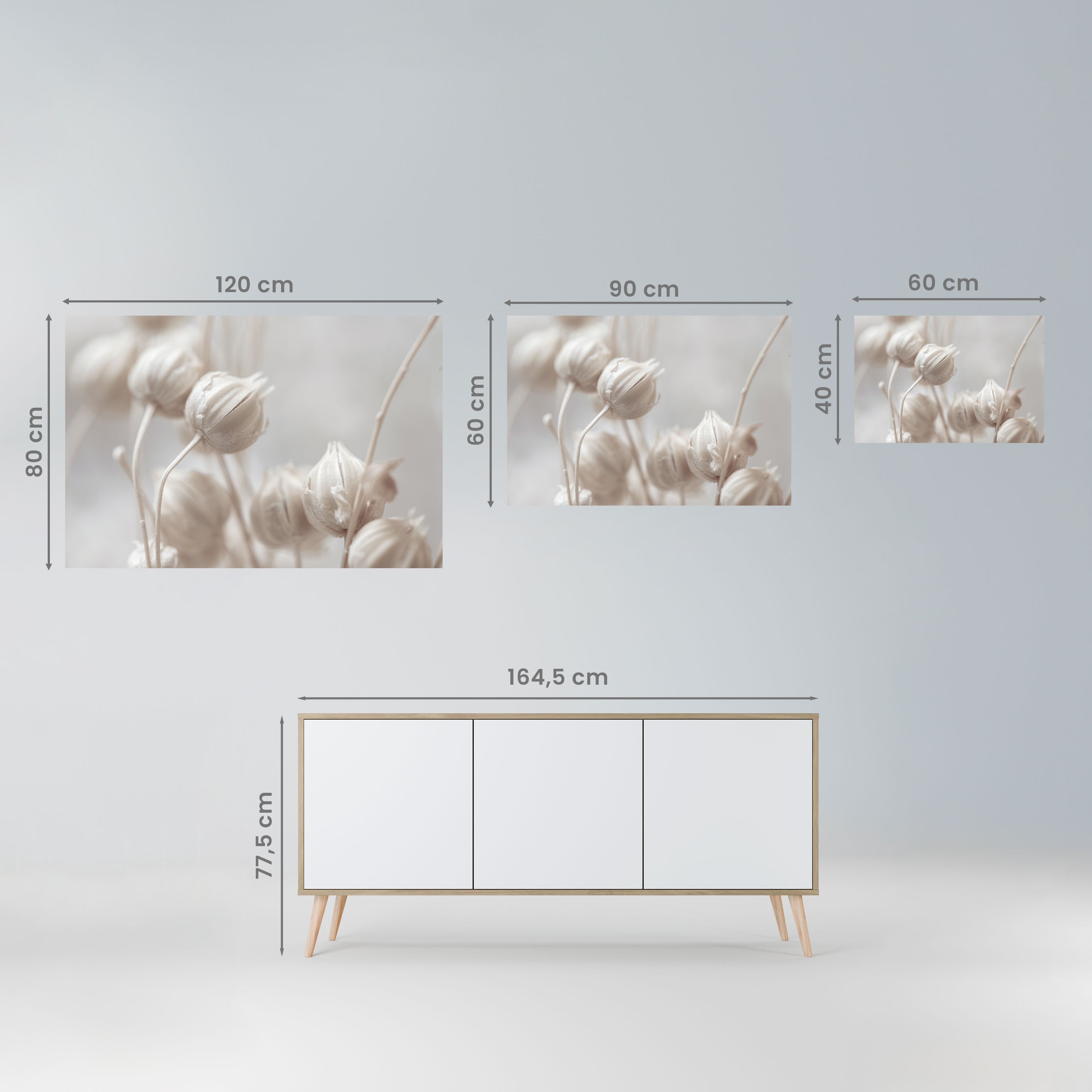 MYSTICAL BOTANICAL BLUSH Horizontales Poster zum Abziehen und Aufkleben