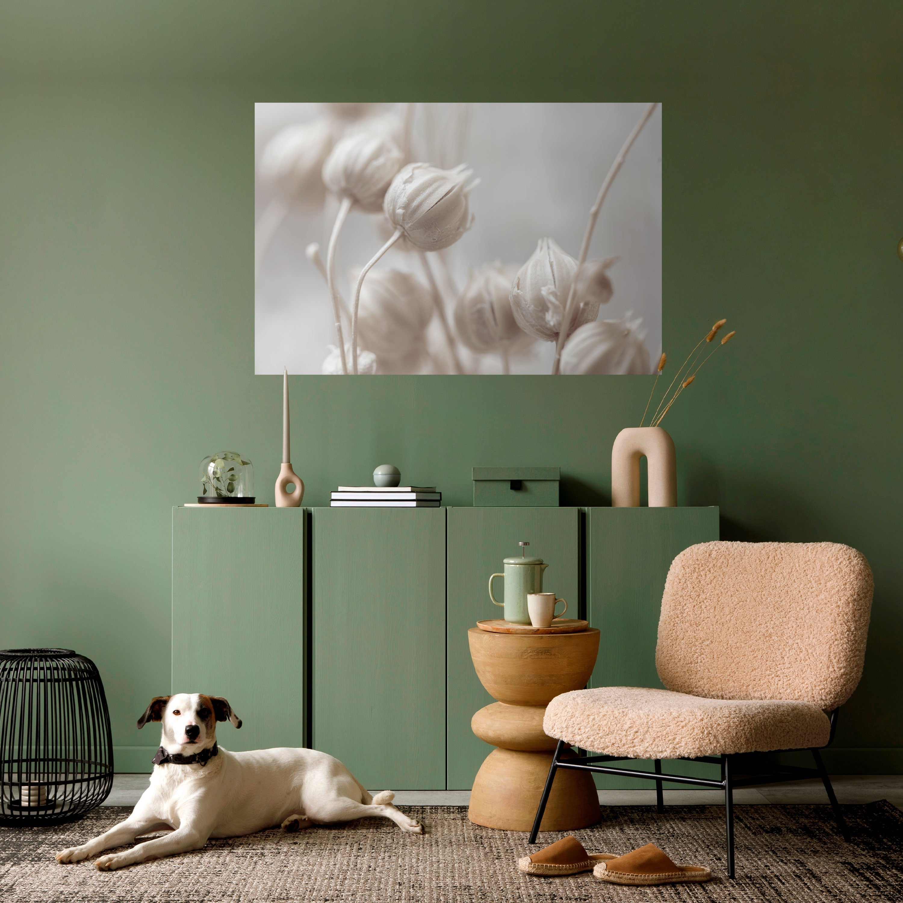 MYSTICAL BOTANICAL BLUSH Horizontales Poster zum Abziehen und Aufkleben