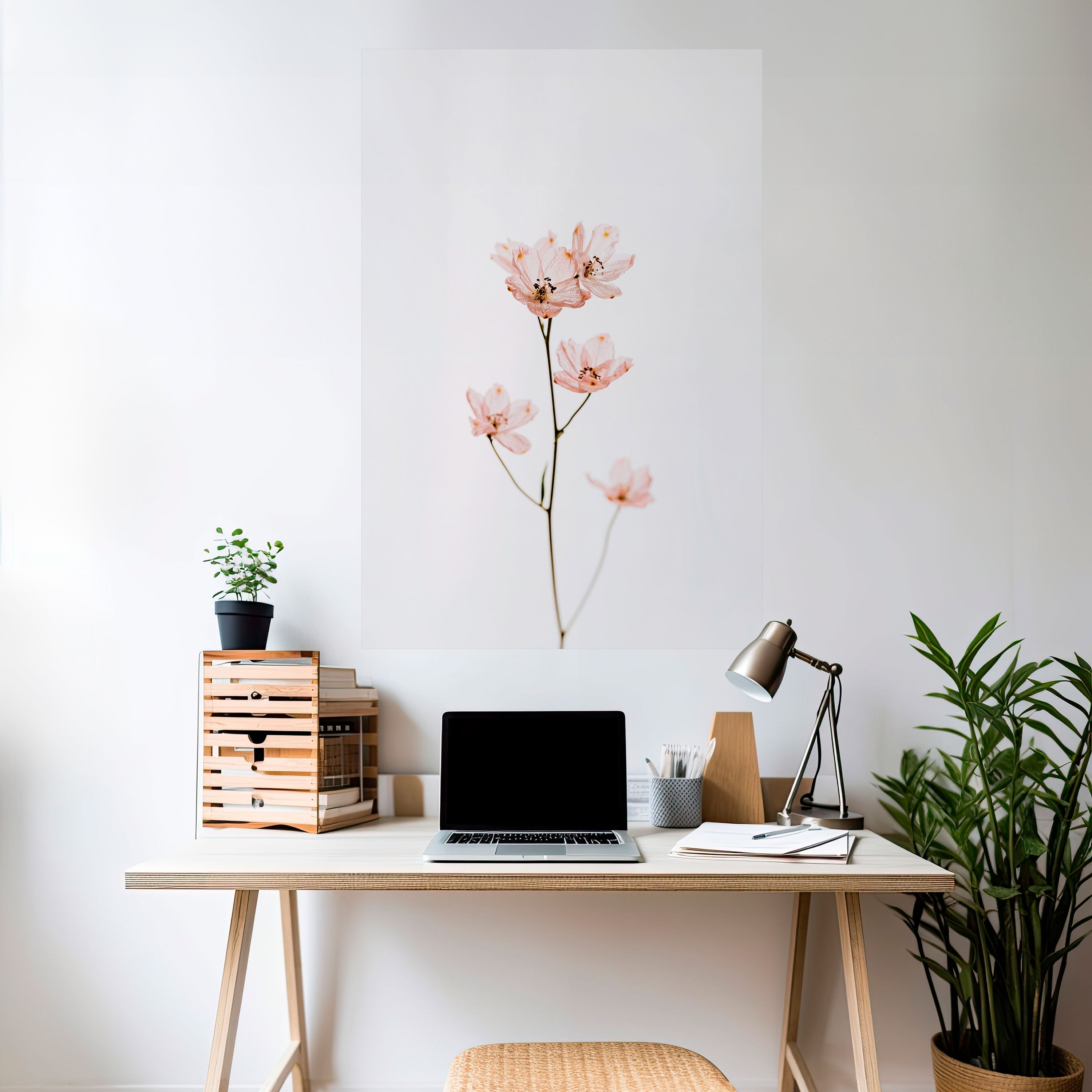 WHISPERS OF PINK Vertikales Poster zum Abziehen und Aufkleben